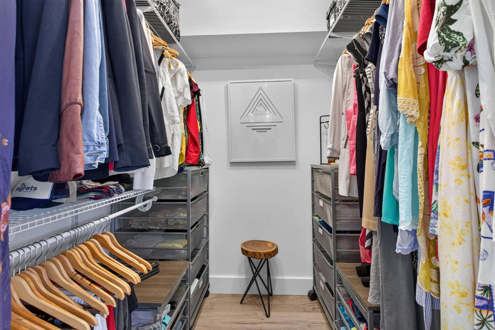 9113 SW 20th Court, #A, Davie, FL 33324 Custom closet system with wire shelving and integrated hanging rods