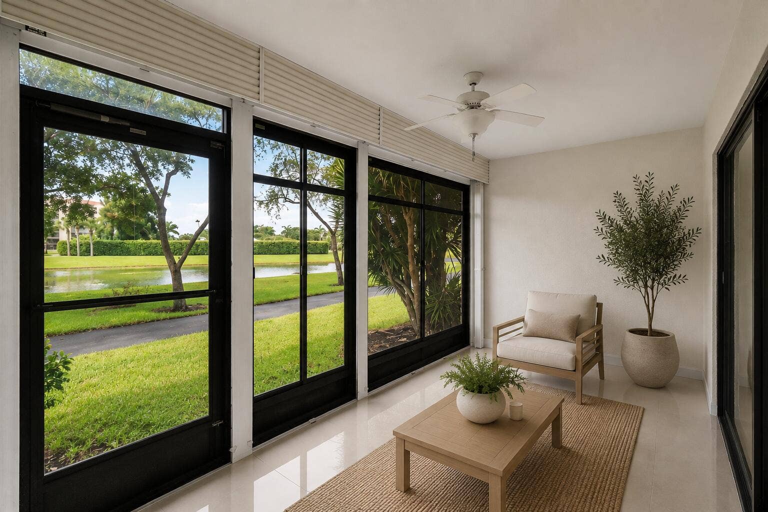 7290 KINGHURST Drive, #106, Delray Beach, FL 33446 LANAI WITH PRETTY VIEWS