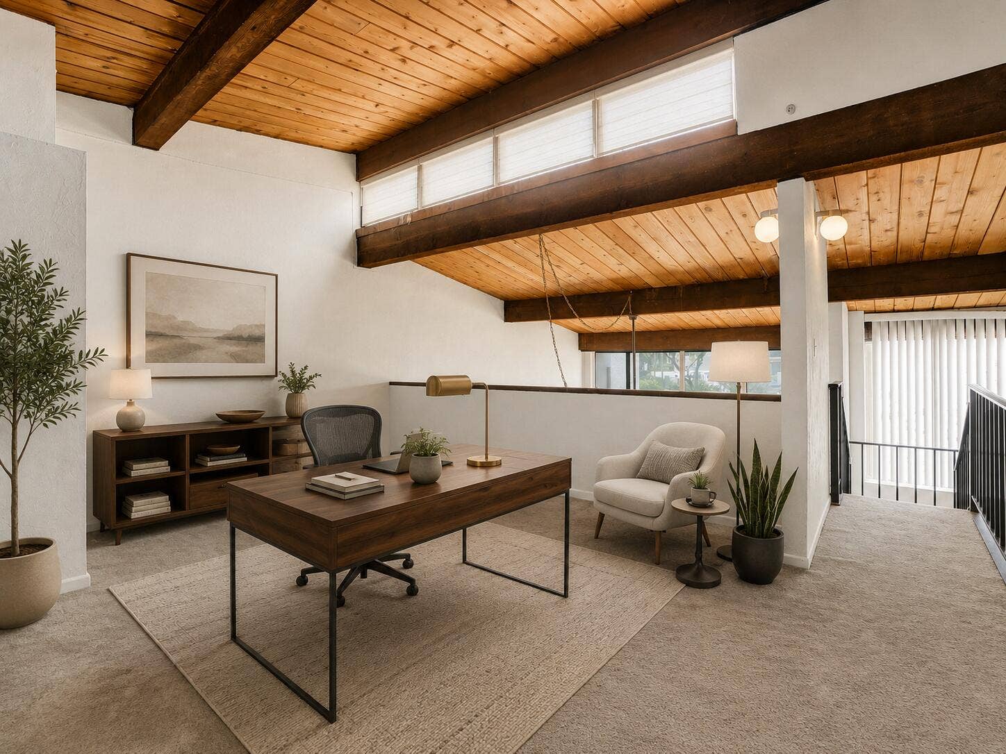 Loft/Flex Room/3rd bedroom, virtually staged