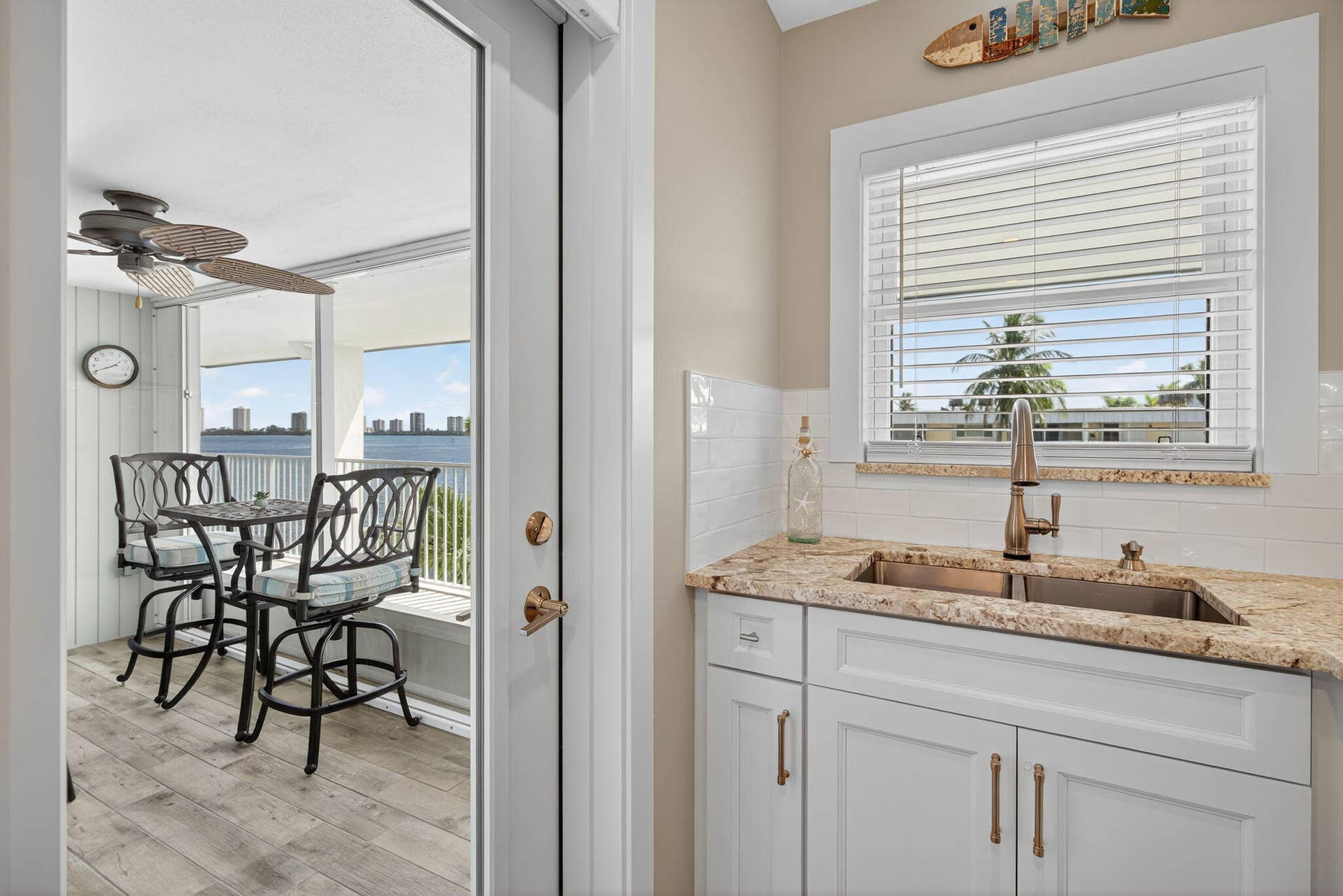 kitchen with access to lanai