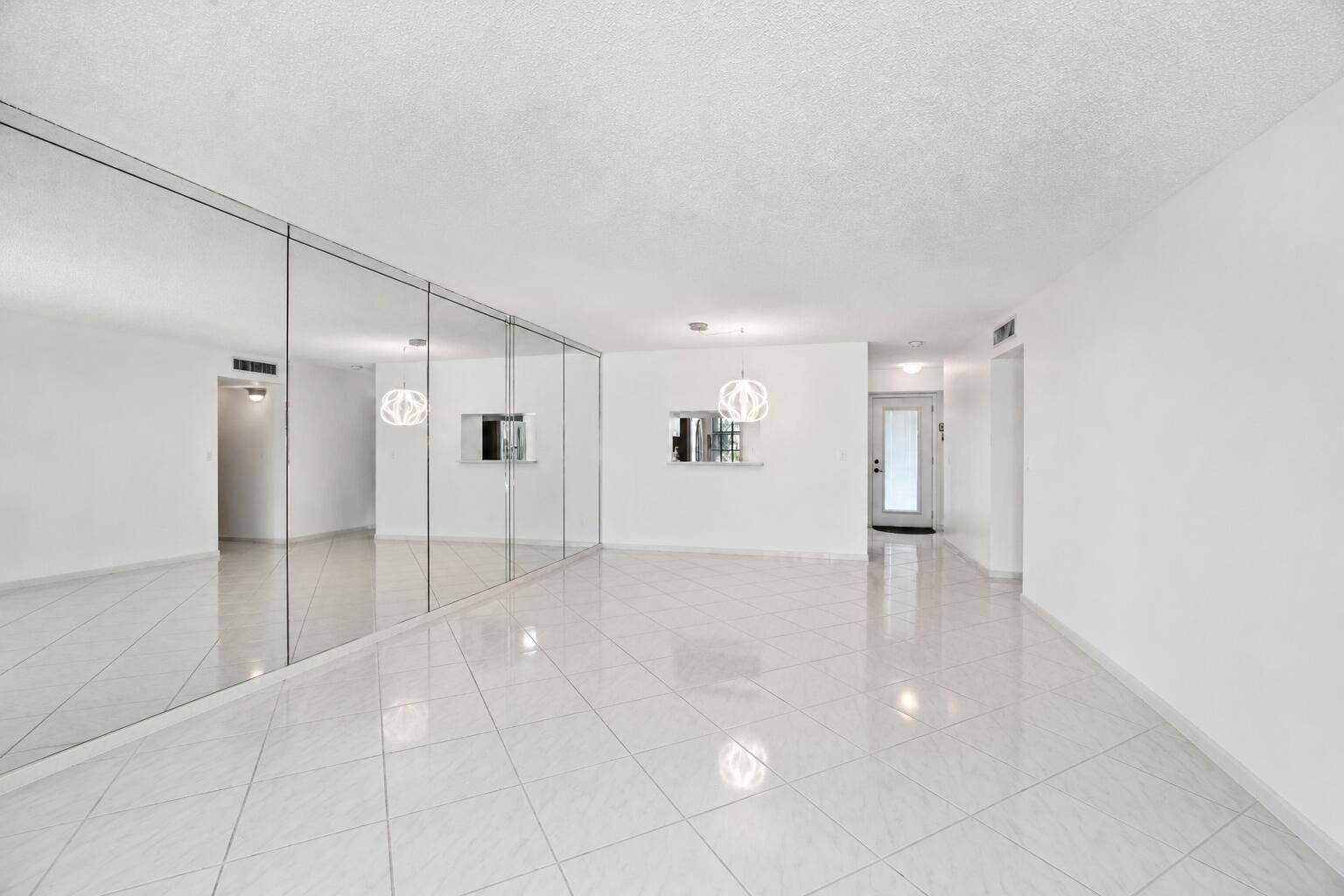Freshly painted Living spaces are light and bright