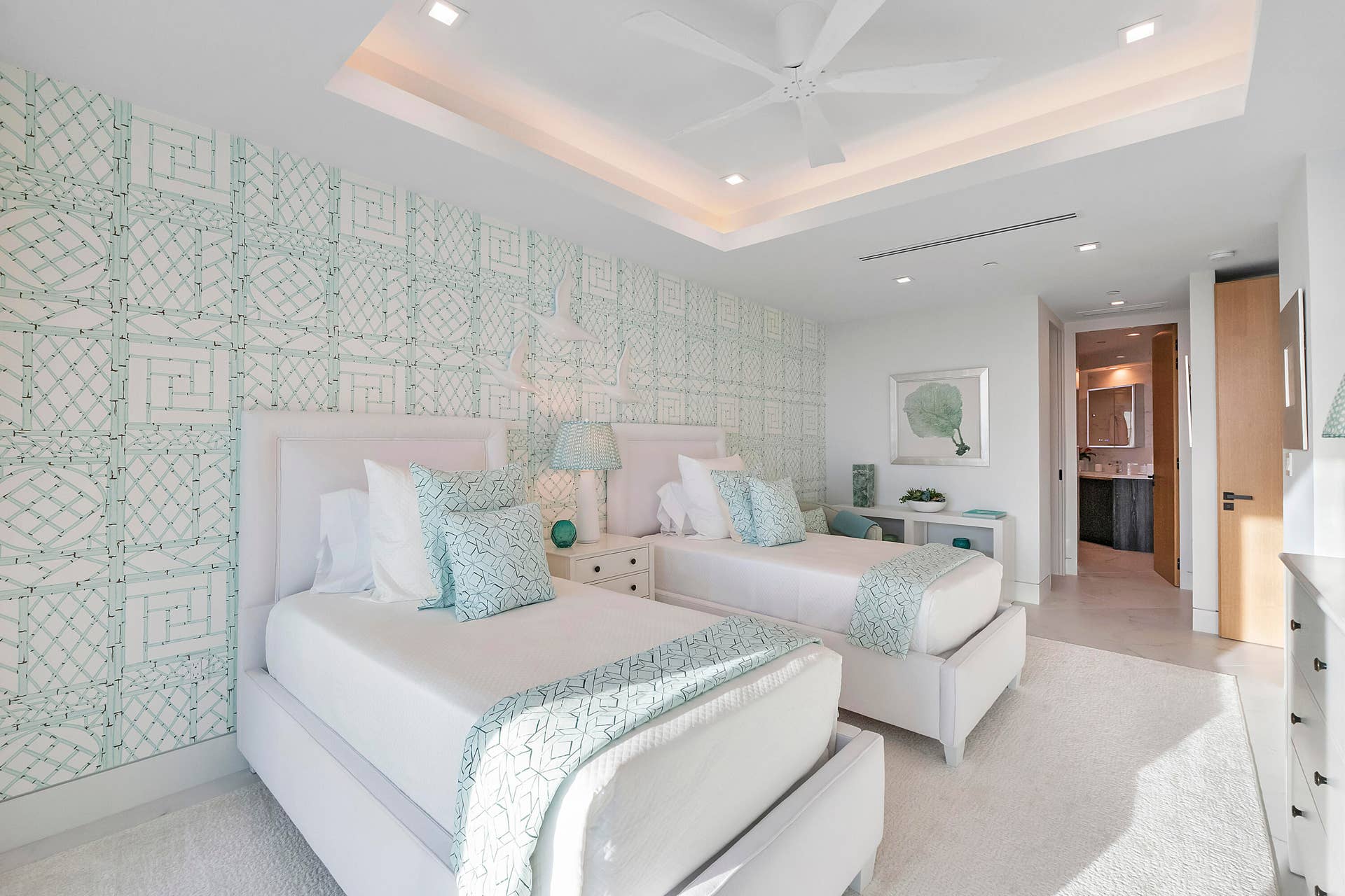 1700 S OCEAN Boulevard, #PH B-D, Lauderdale By The Sea, FL 33062 Lots of space for 2 x queen beds if required in the Aqua suite, Its separation is actually a major luxury feature.You could have your adult children and grandchildren visit for several weeks, bring a nanny, accommodate close friends, or even create a beautiful private suite for a live-in assistant or companionand everyone maintains their own space and privacy.