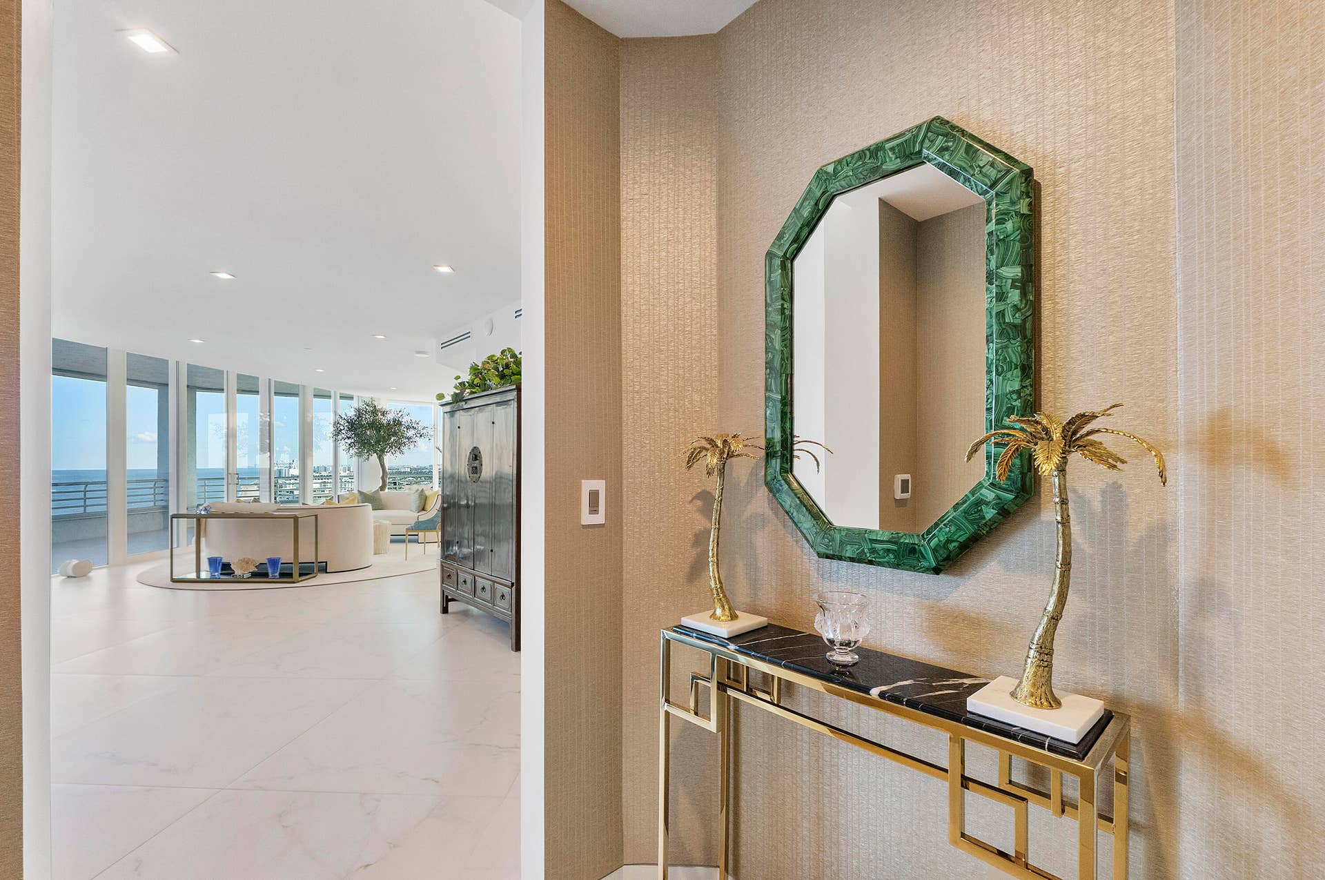 1700 S OCEAN Boulevard, #PH B-D, Lauderdale By The Sea, FL 33062 After powdering your nose in the tropical Powder room you may venture out into the hallway onto the entertainment gallery