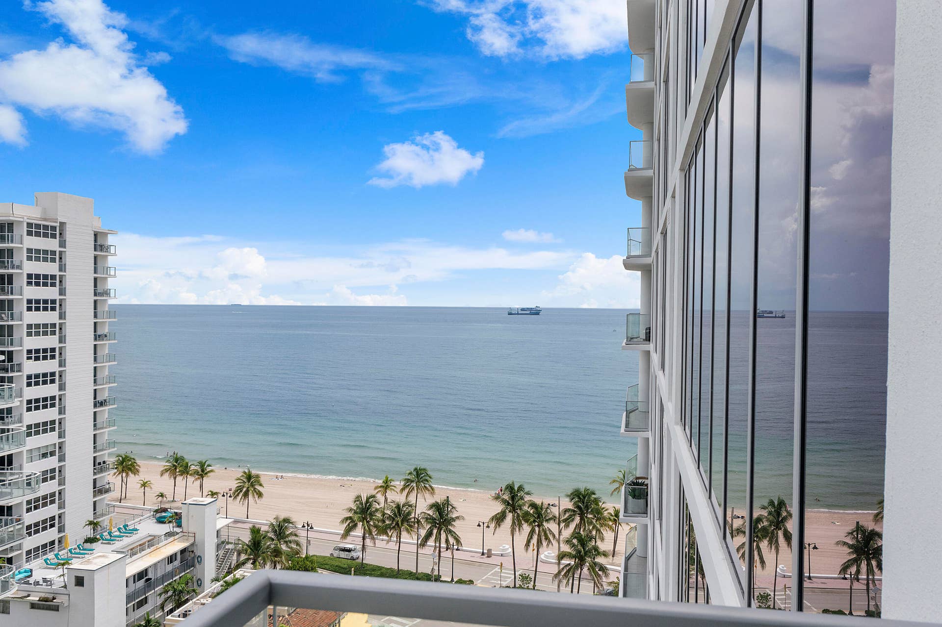 Direct Ocean views from the balcony and living room