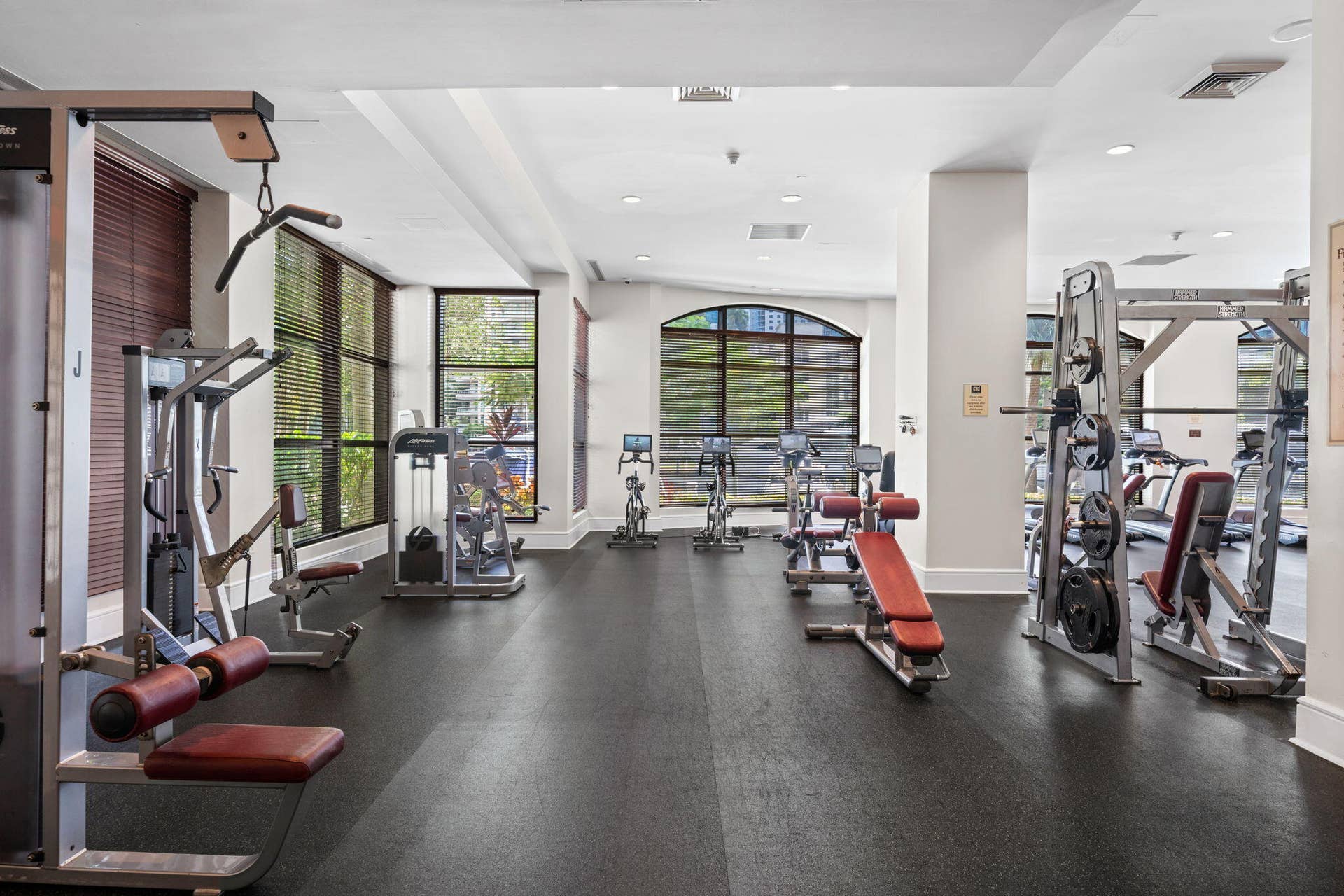 600 W LAS OLAS Boulevard, #902S, Fort Lauderdale, FL 33312 Spacious fitness center with a broad selection of strength-training equipment, cardio machines & natural light with views of the New River.