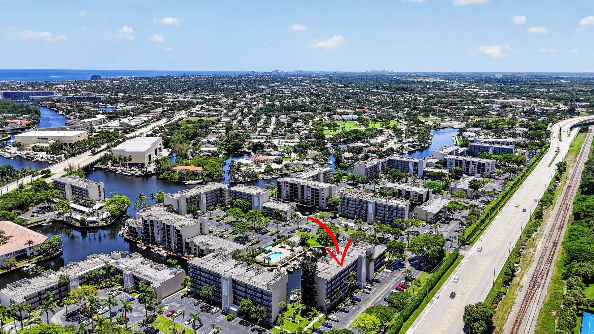 4 Royal Palm Way, #403, Boca Raton, FL 33432 Aerial
