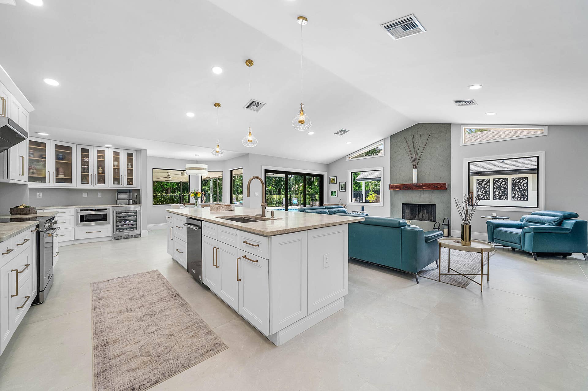 14829 STIRRUP Lane, Wellington, FL 33414 Kitchen and Family room