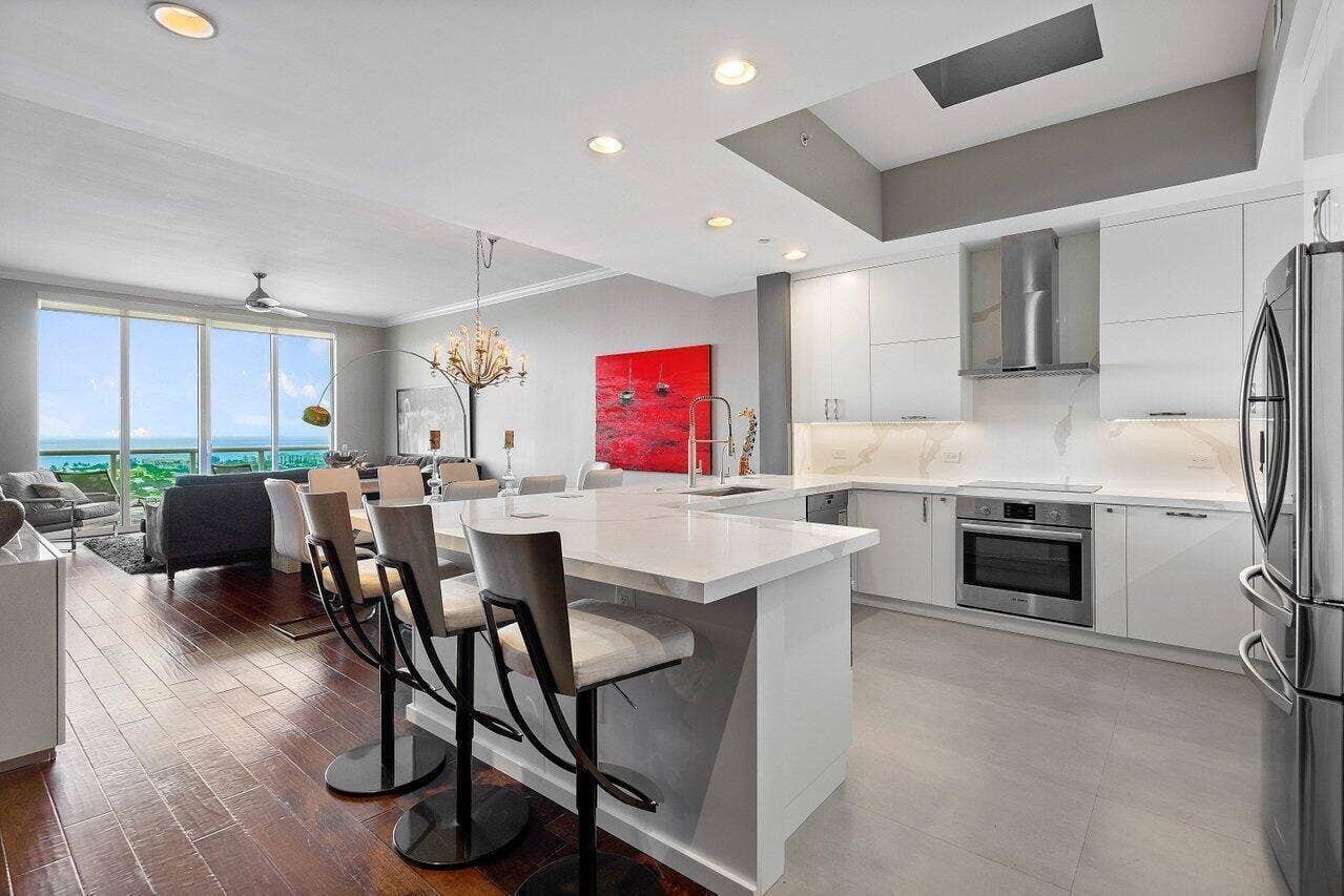 2640 Lake Shore Drive, #2609, Riviera Beach, Riviera Beach, FL 33404 sky lights in kitchen