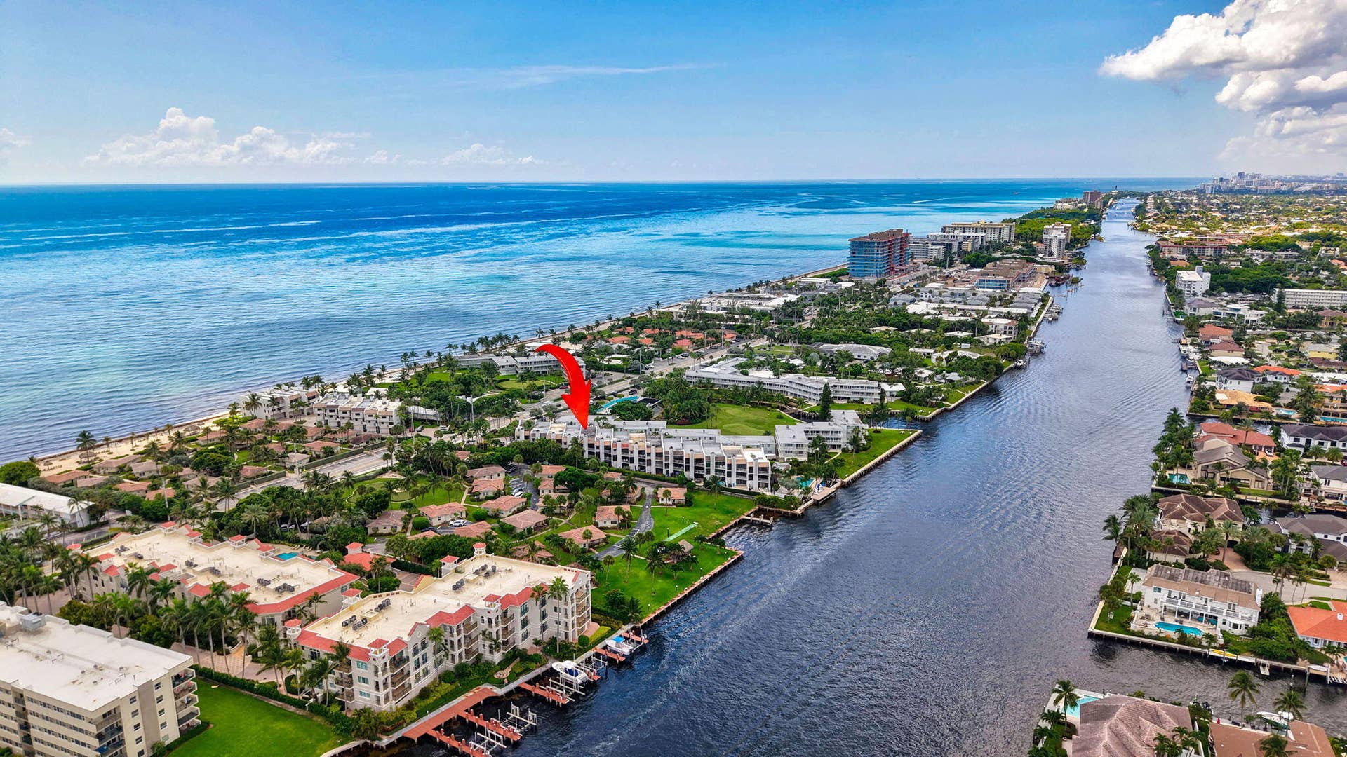 1222 Hillsboro Mile, #15, Hillsboro Beach, FL 33062 Waterfront property featuring ocean frontage and a canal system