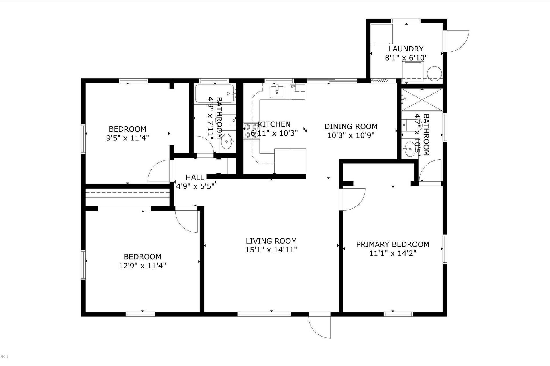 1400 NE 42nd Court, Oakland Park, FL 33334 01-Floor Plan