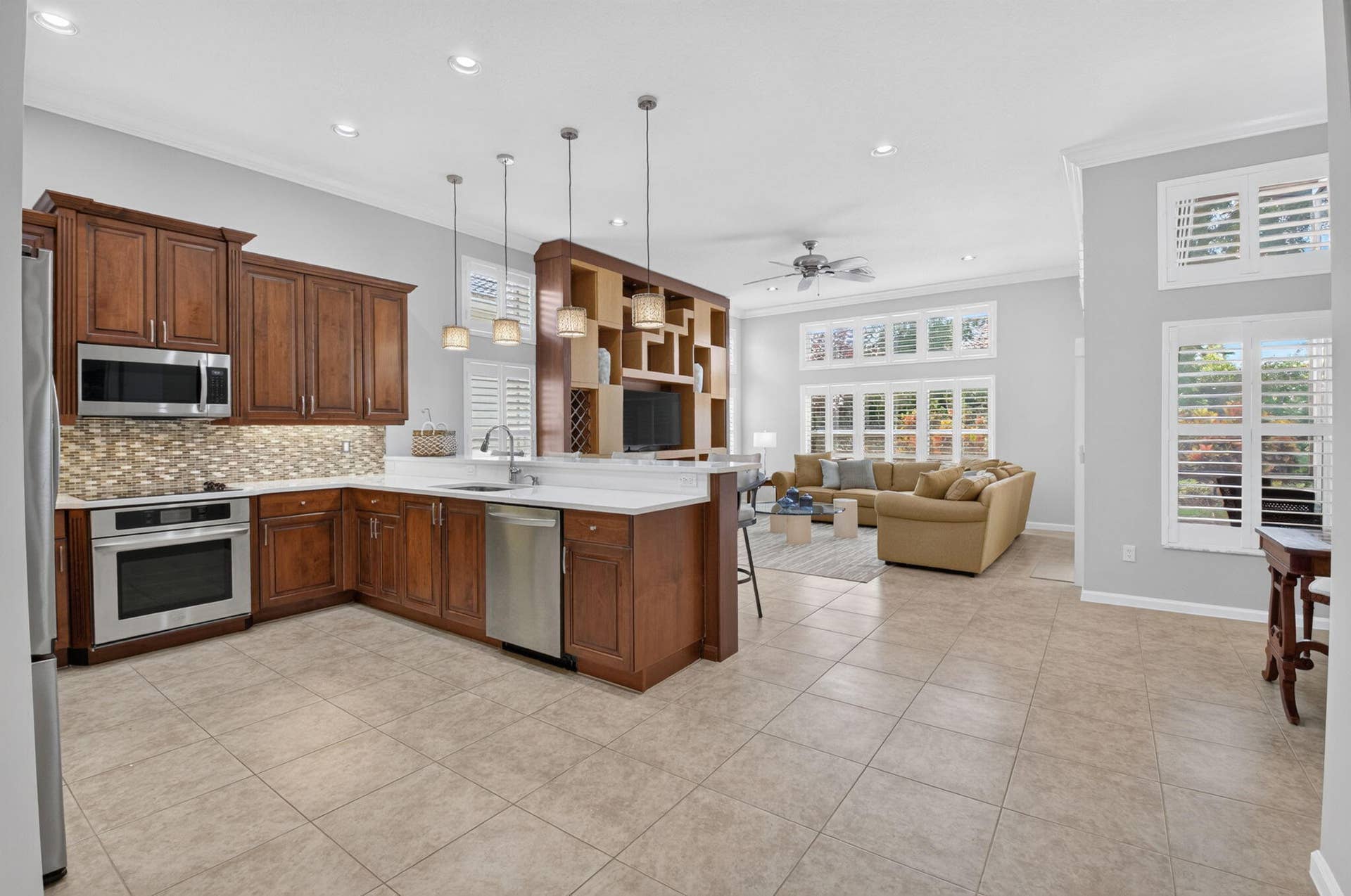 6674 Camarillo Terrace Lane, Delray Beach, FL 33446 Kitchen and Family Room