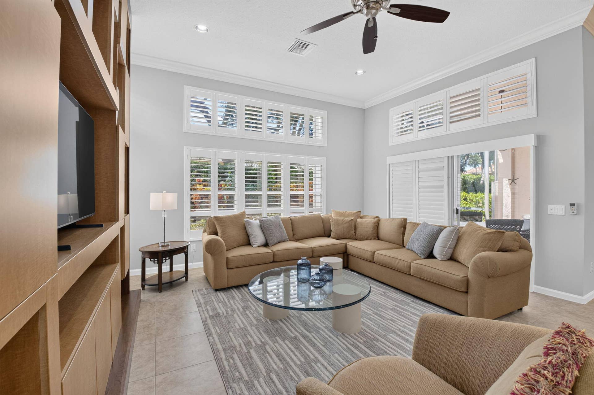 6674 Camarillo Terrace Lane, Delray Beach, FL 33446 Family Room with Transom Windows