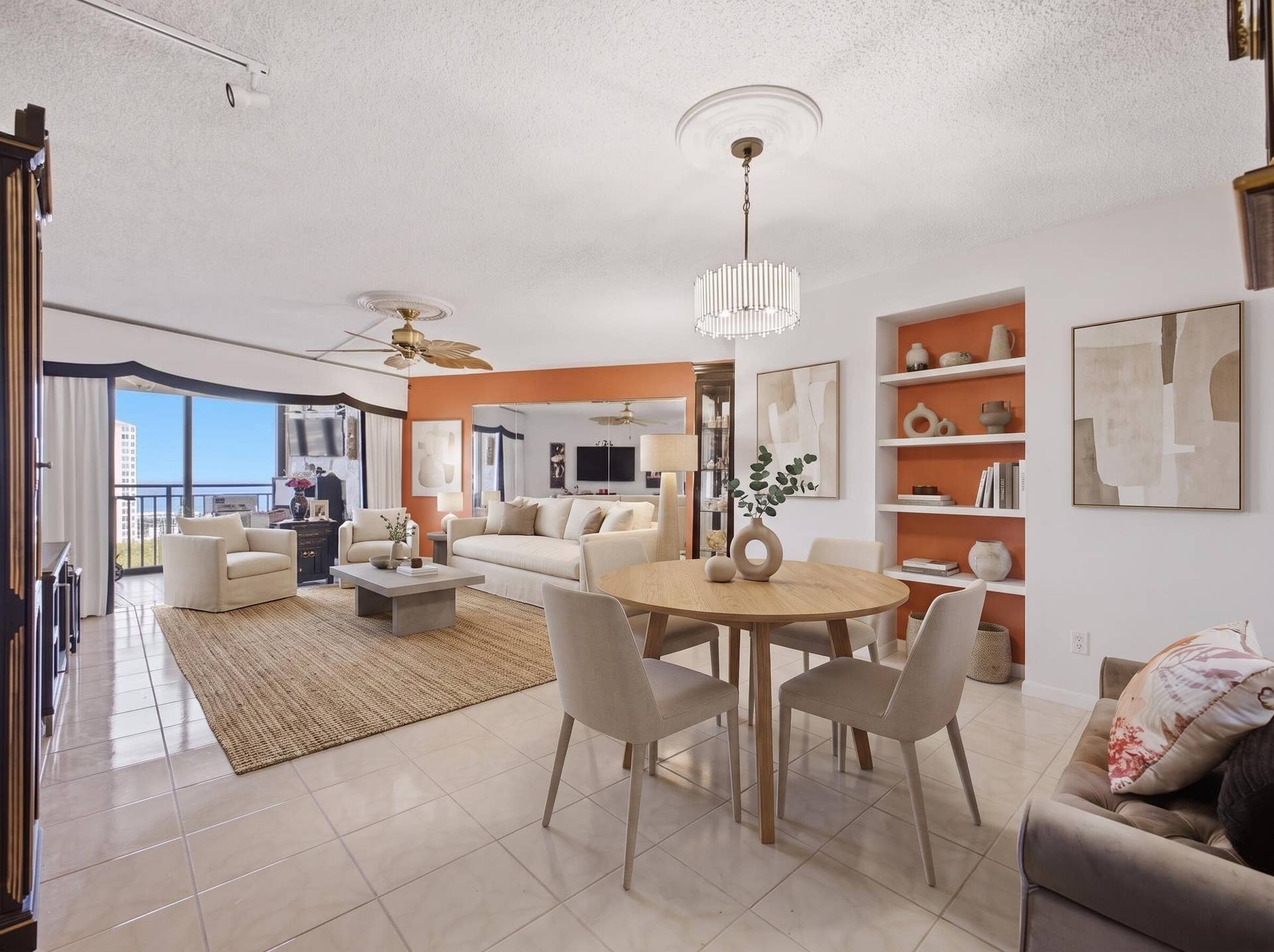 virtually staged to show potential