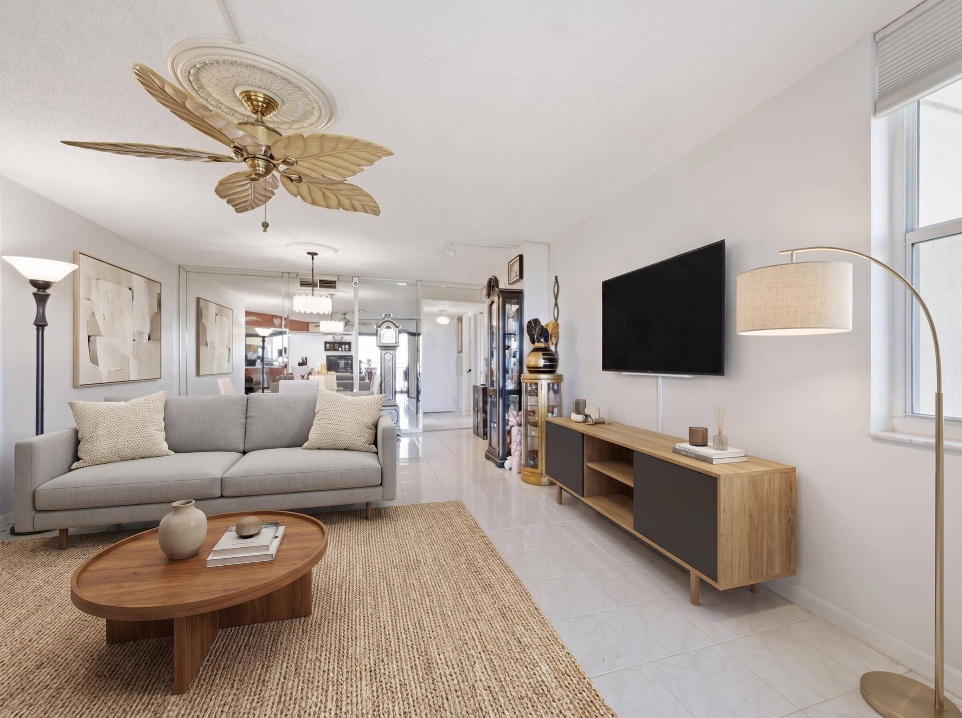 virtually staged to show potential