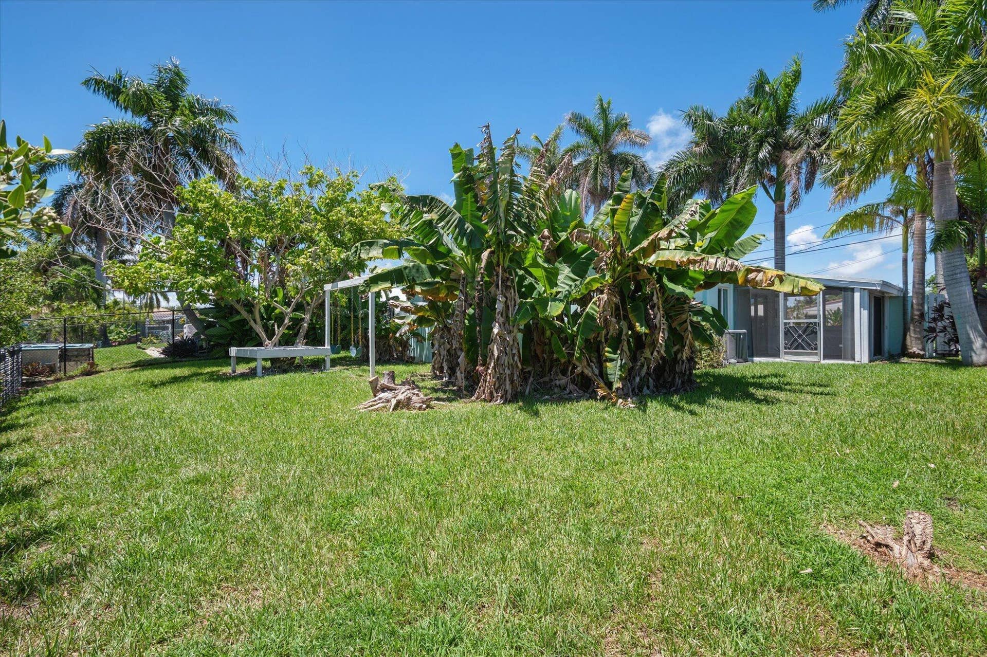 1158 Grant Street, Hollywood, FL 33019 SE corner of back yard looking at home