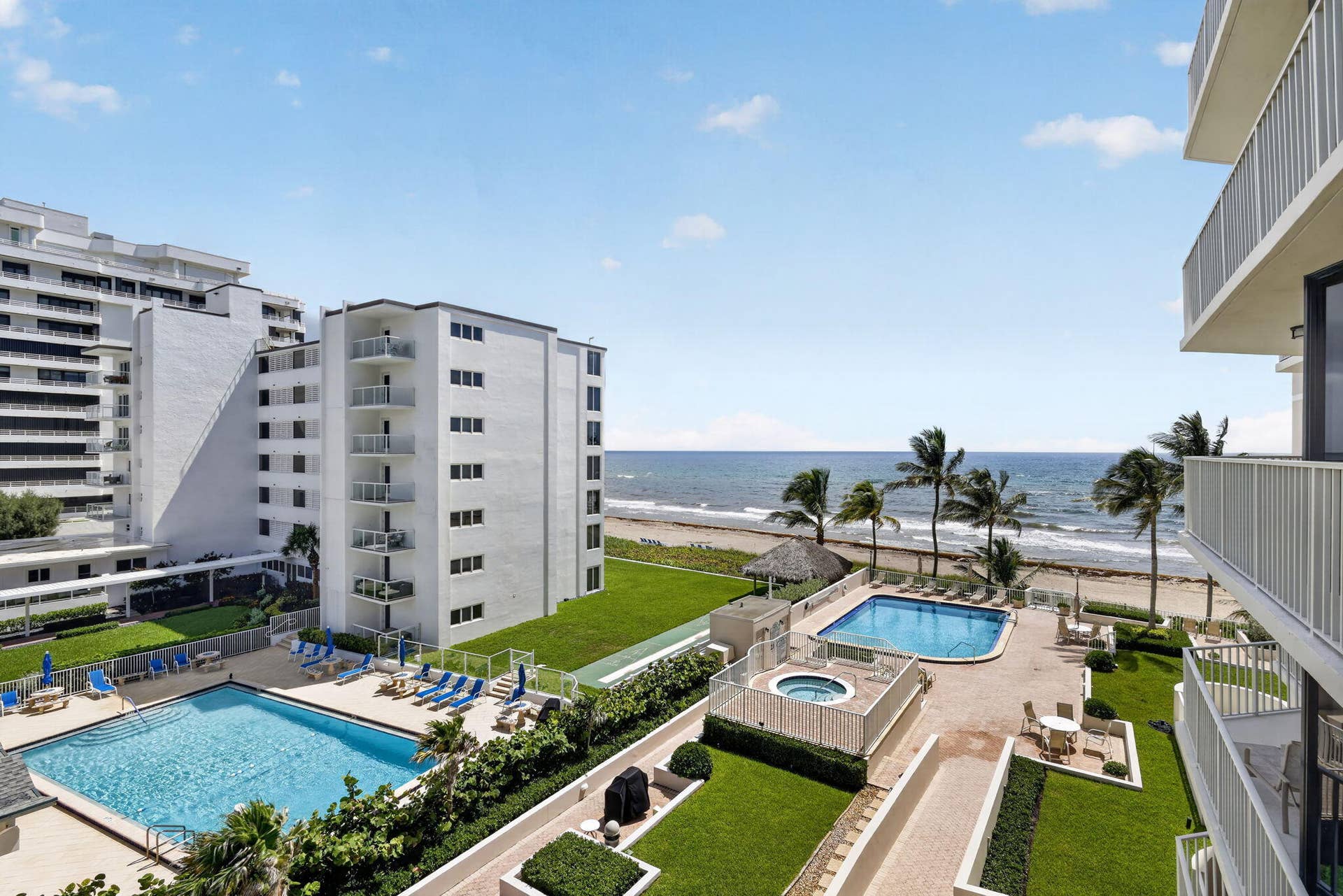 2917 S Ocean Boulevard, #401, Highland Beach, FL 33487 View of Pool & Beach from Balcony 1