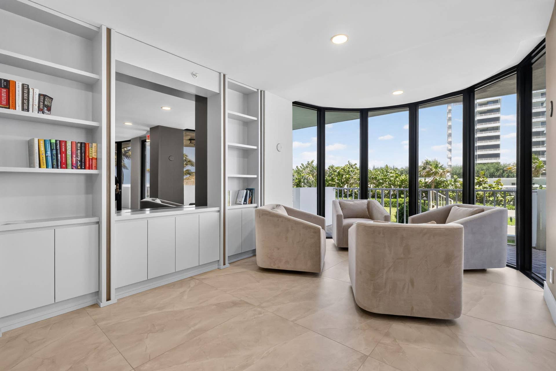 2917 S Ocean Boulevard, #401, Highland Beach, FL 33487 Library & Seating Area in Social Room