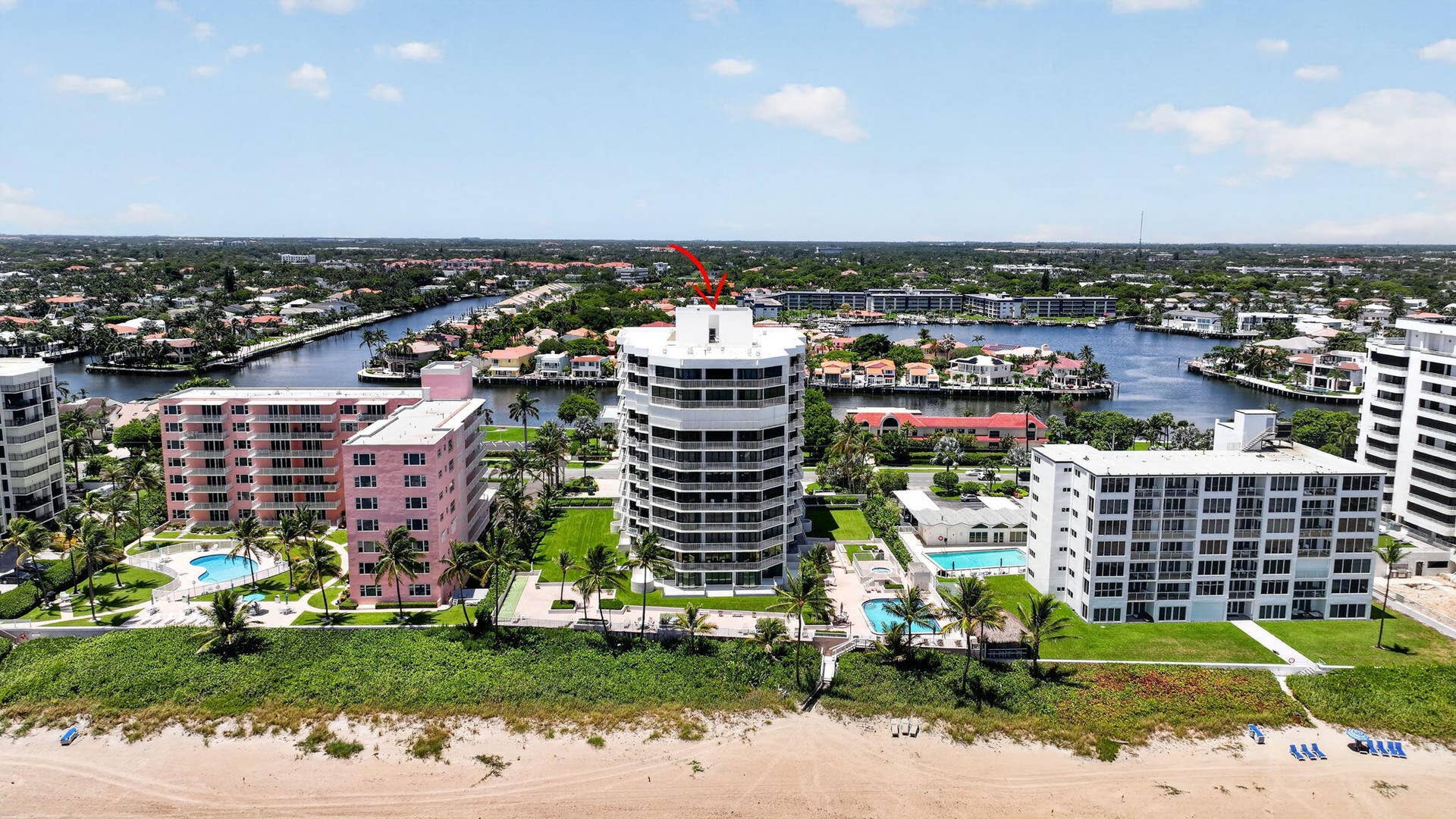 2917 S Ocean Boulevard, #401, Highland Beach, FL 33487 Great Building Beachfront Shot