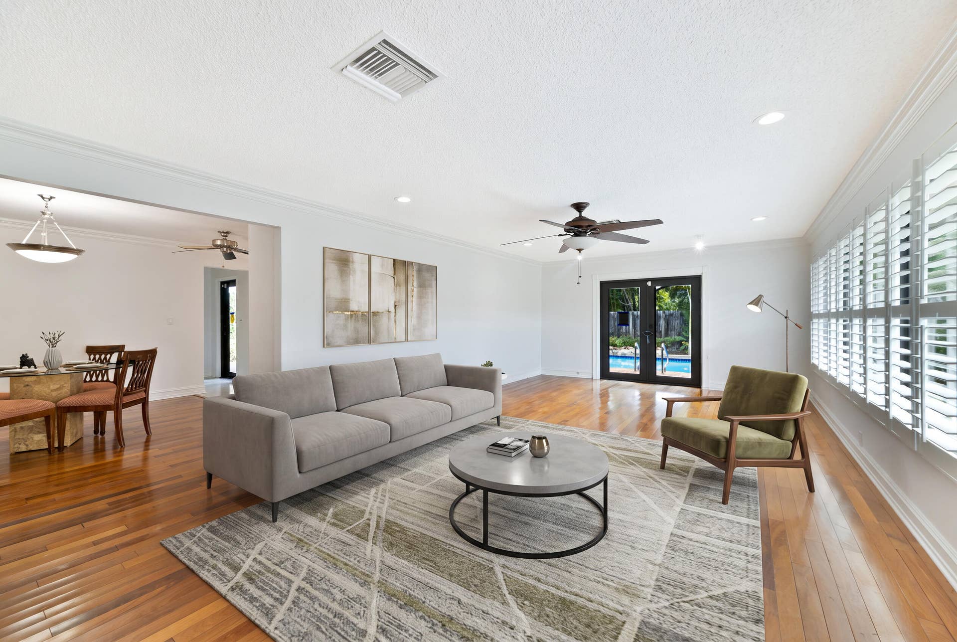 4621 NE 18TH Terrace, Fort Lauderdale, FL 33308 Living room staged