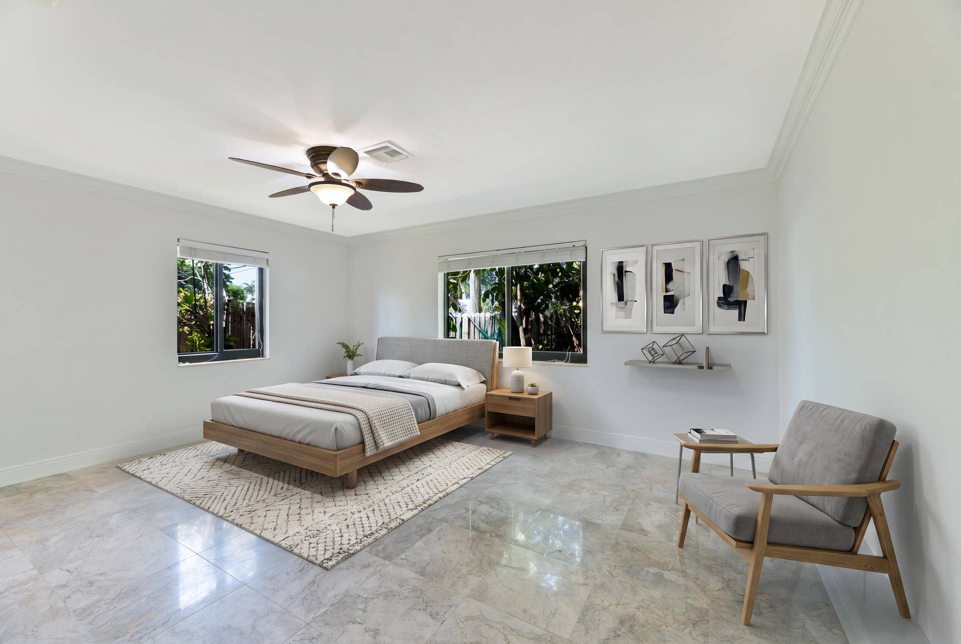 4621 NE 18TH Terrace, Fort Lauderdale, FL 33308 Primary/master bedroom staged