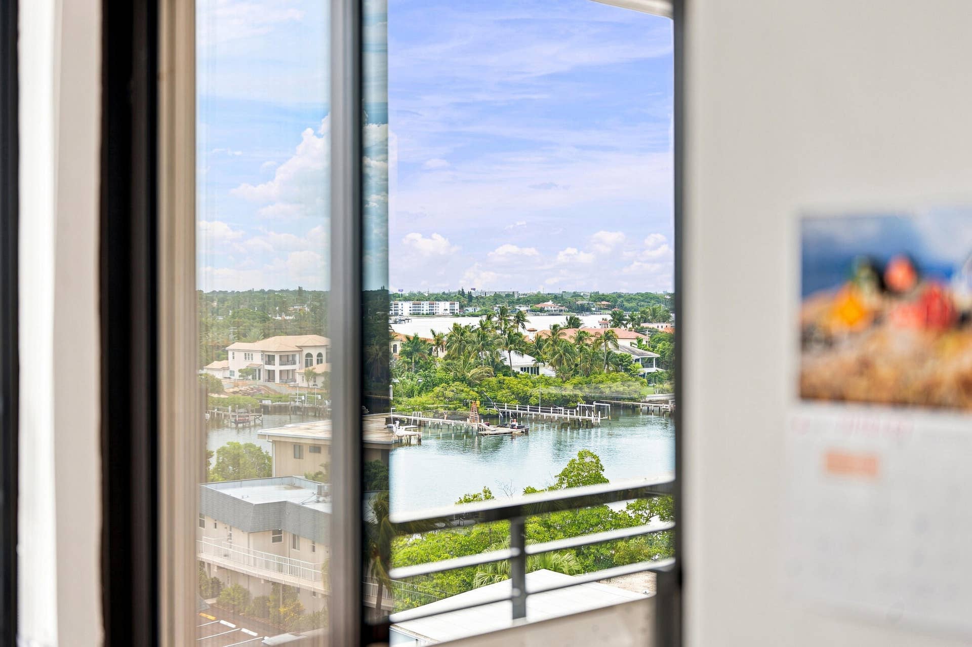 3589 S Ocean Boulevard, #808, South Palm Beach, FL 33480 Expansive water frontage with multiple docks visible