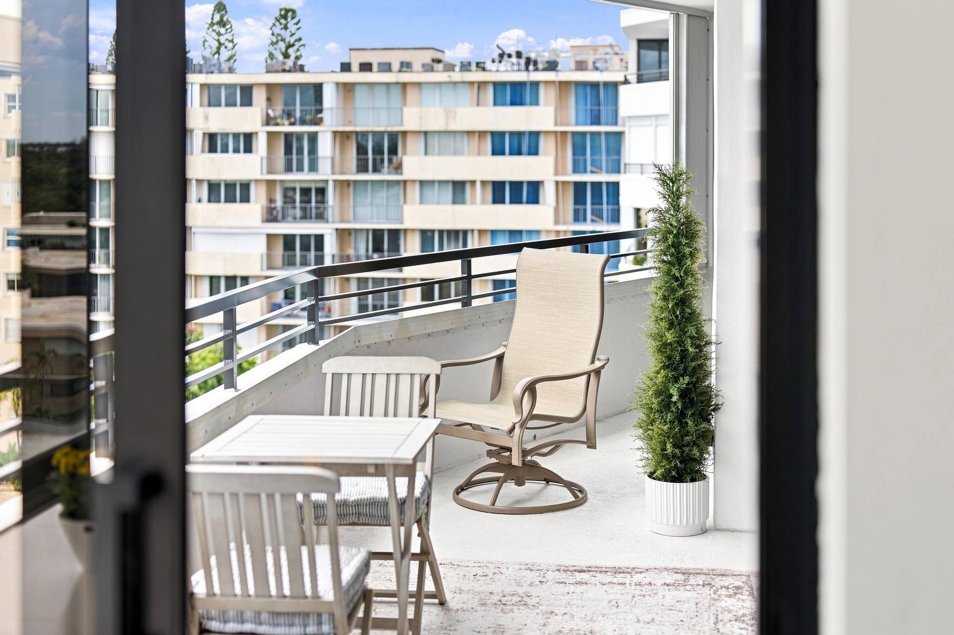 3589 S Ocean Boulevard, #808, South Palm Beach, FL 33480 Private outdoor balcony featuring a concrete floor and a metal railing