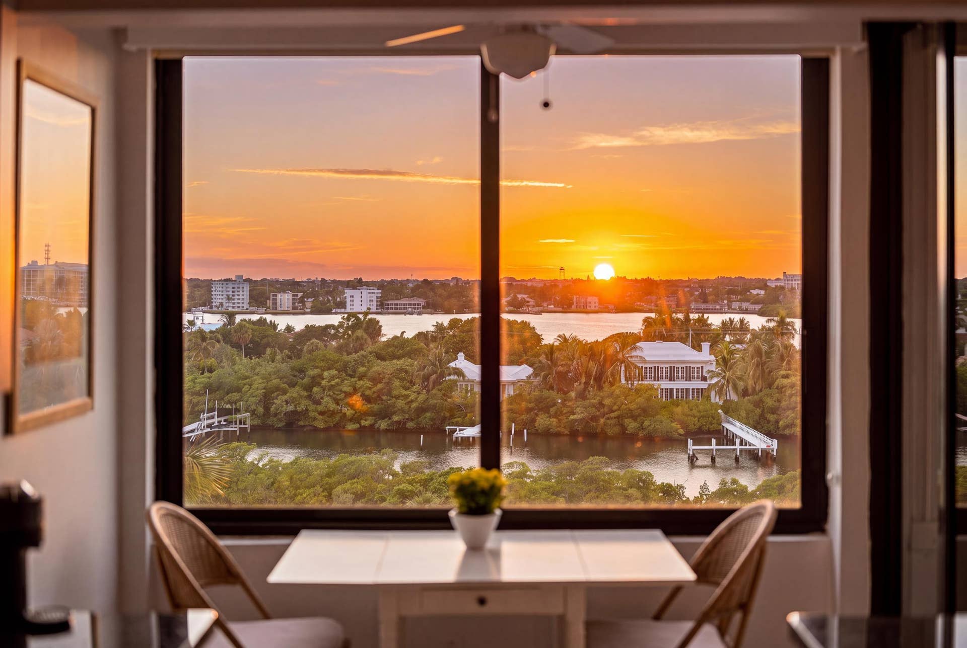 3589 S Ocean Boulevard, #808, South Palm Beach, FL 33480 Expansive window framing waterfront scenery