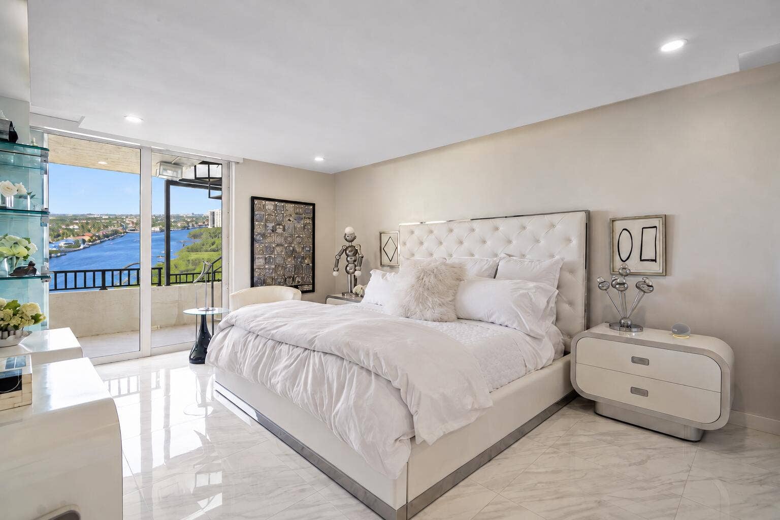 Modern Bedroom with Waterfront Balcony V