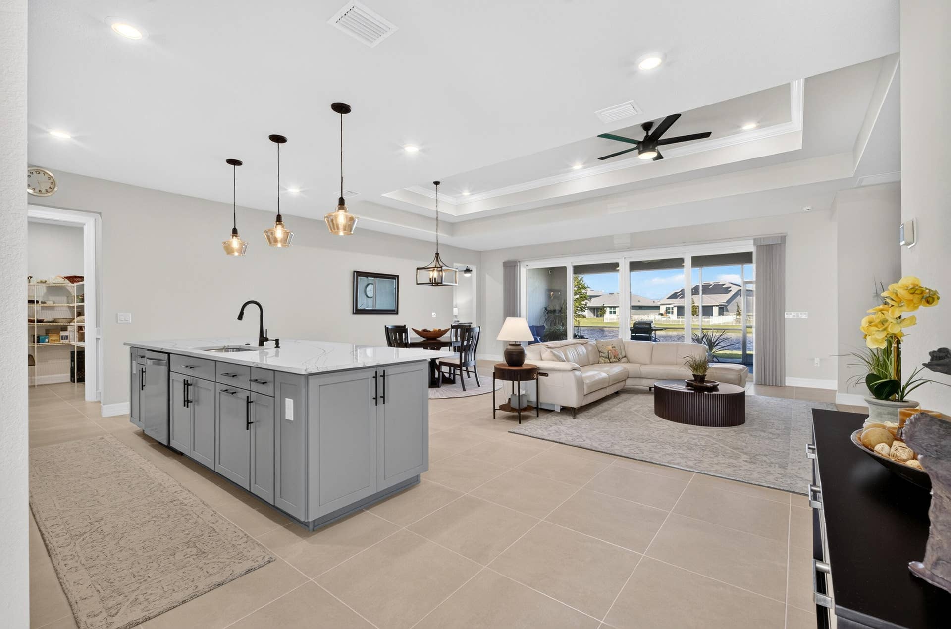 12241 SW Myrtle Oak Drive, Port St Lucie, FL 34987 Open Concept Kitchen and Living Area
