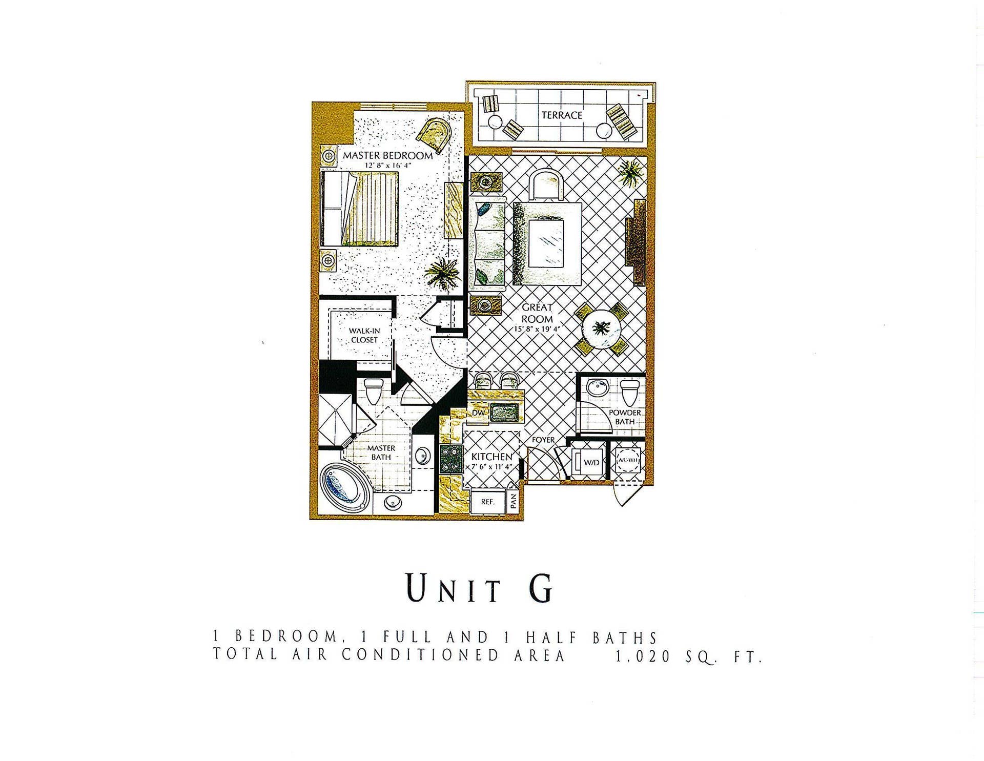 801 S Olive Avenue, #715, West Palm Beach, FL 33401 715 floor plan