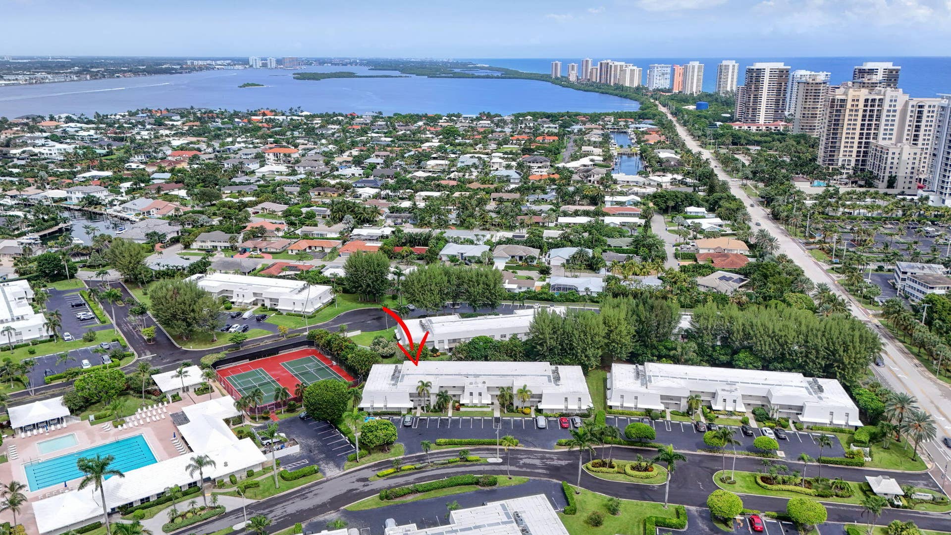 1251 Sugar Sands Boulevard, #124, Singer Island, FL 33404 Aerial Location View with top of Intraco