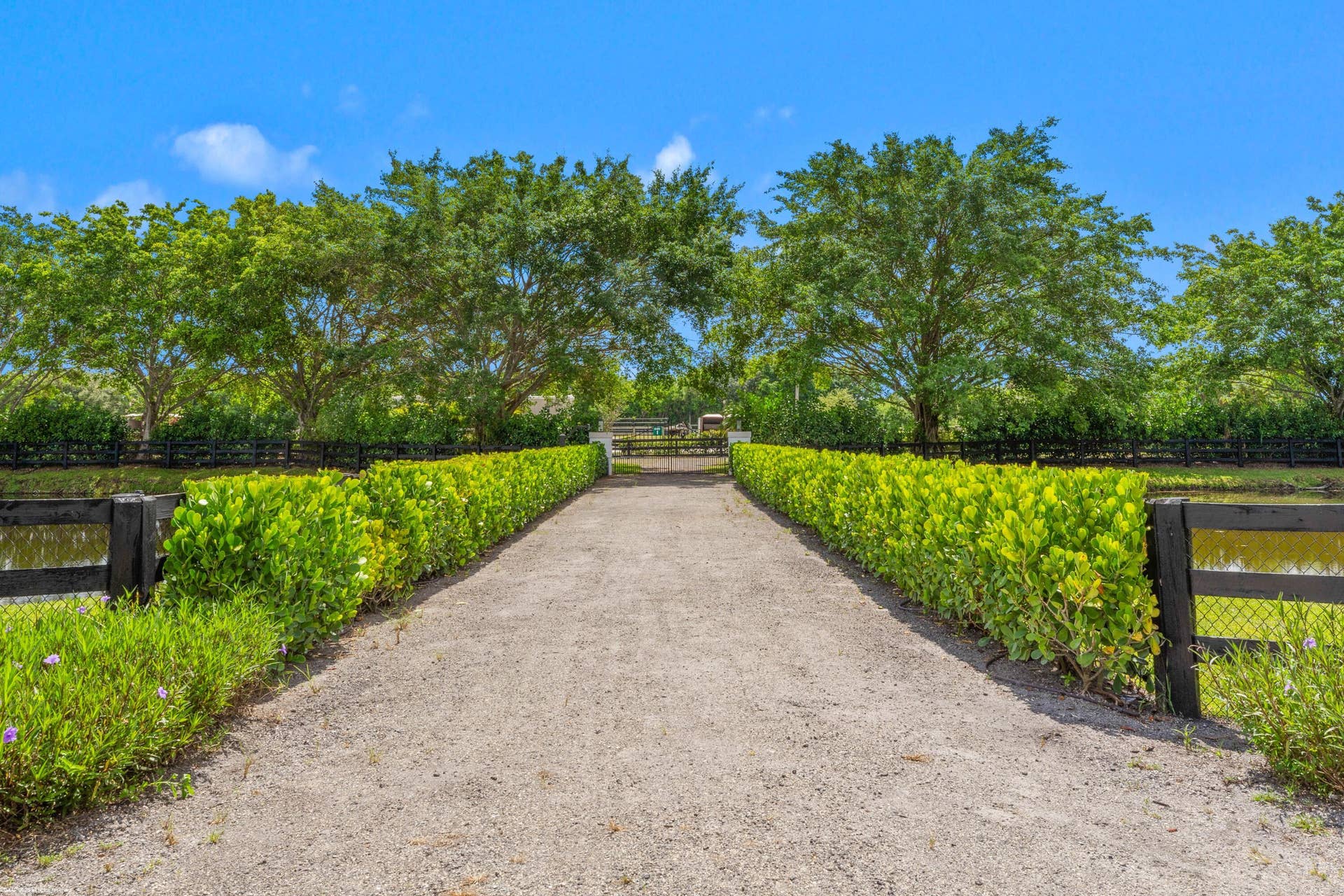 3382 Grand Prix Farms Drive N, Wellington, FL 33414 Approach to Private Gate to Horseshow