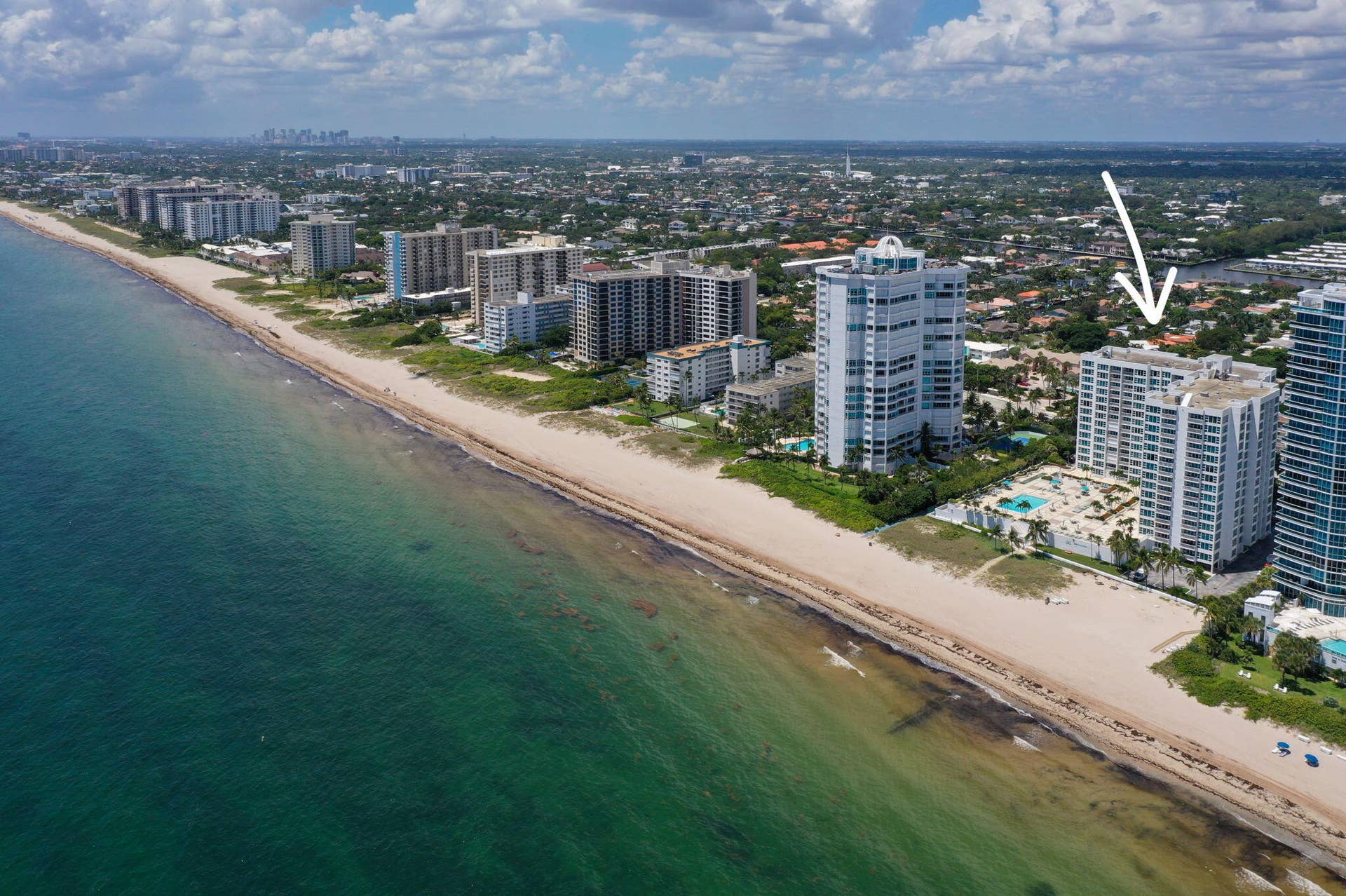 1620 S Ocean Boulevard, #1N, Lauderdale By The Sea, FL 33062 south facing beach drone shot