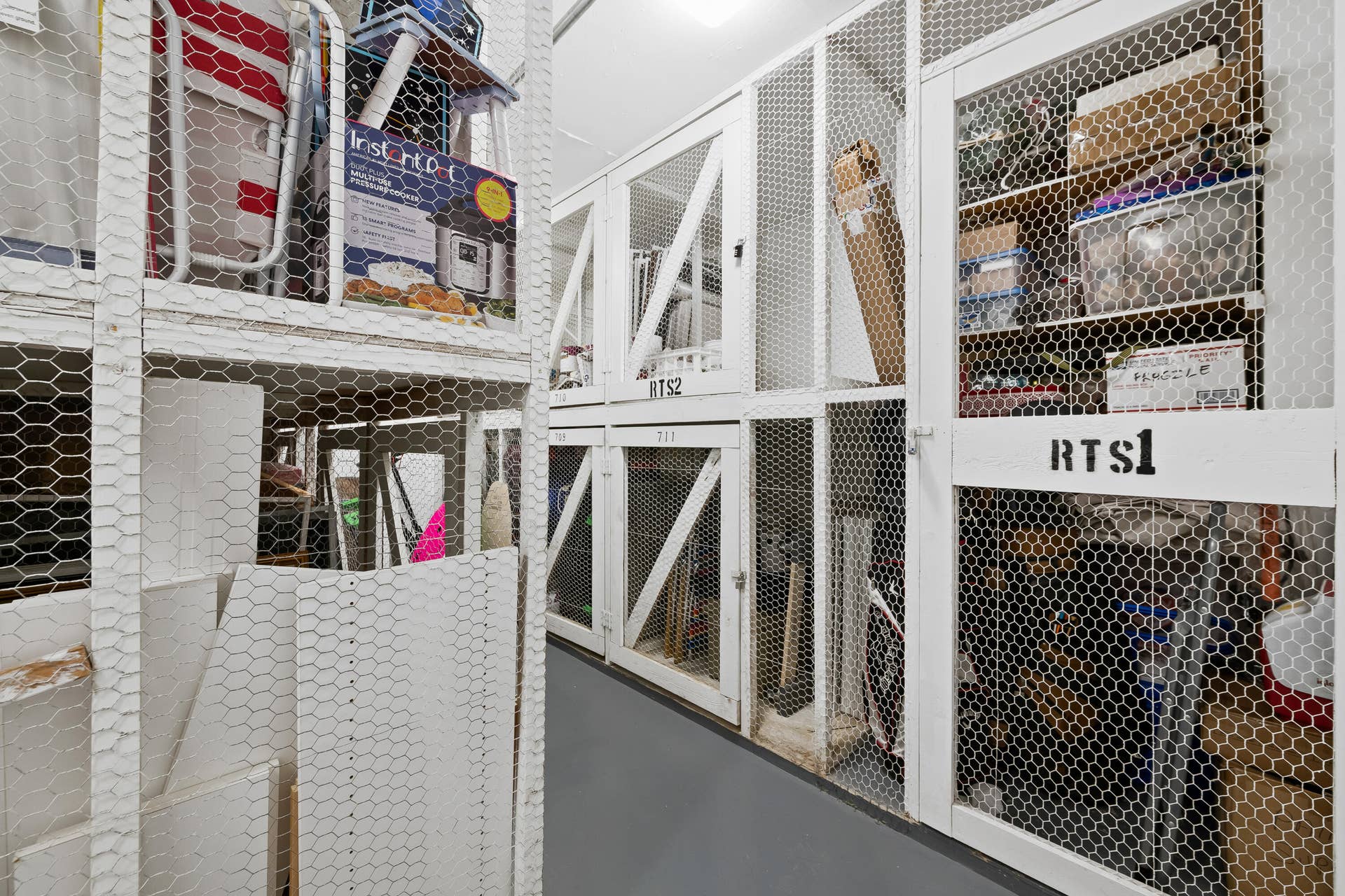 Storage cage on the same floor