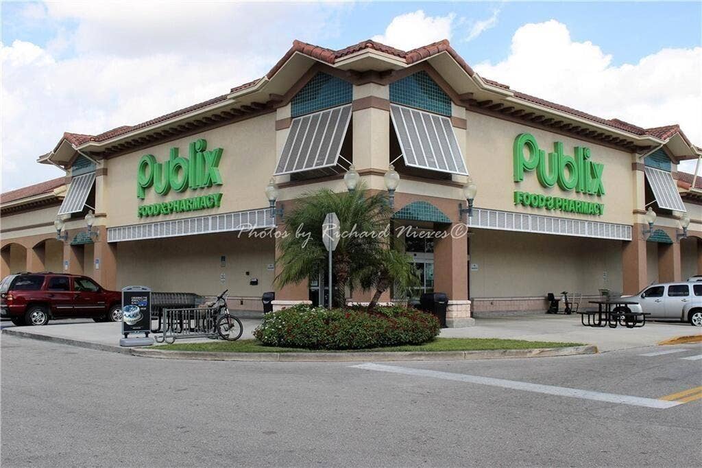 Supermarket right across the street