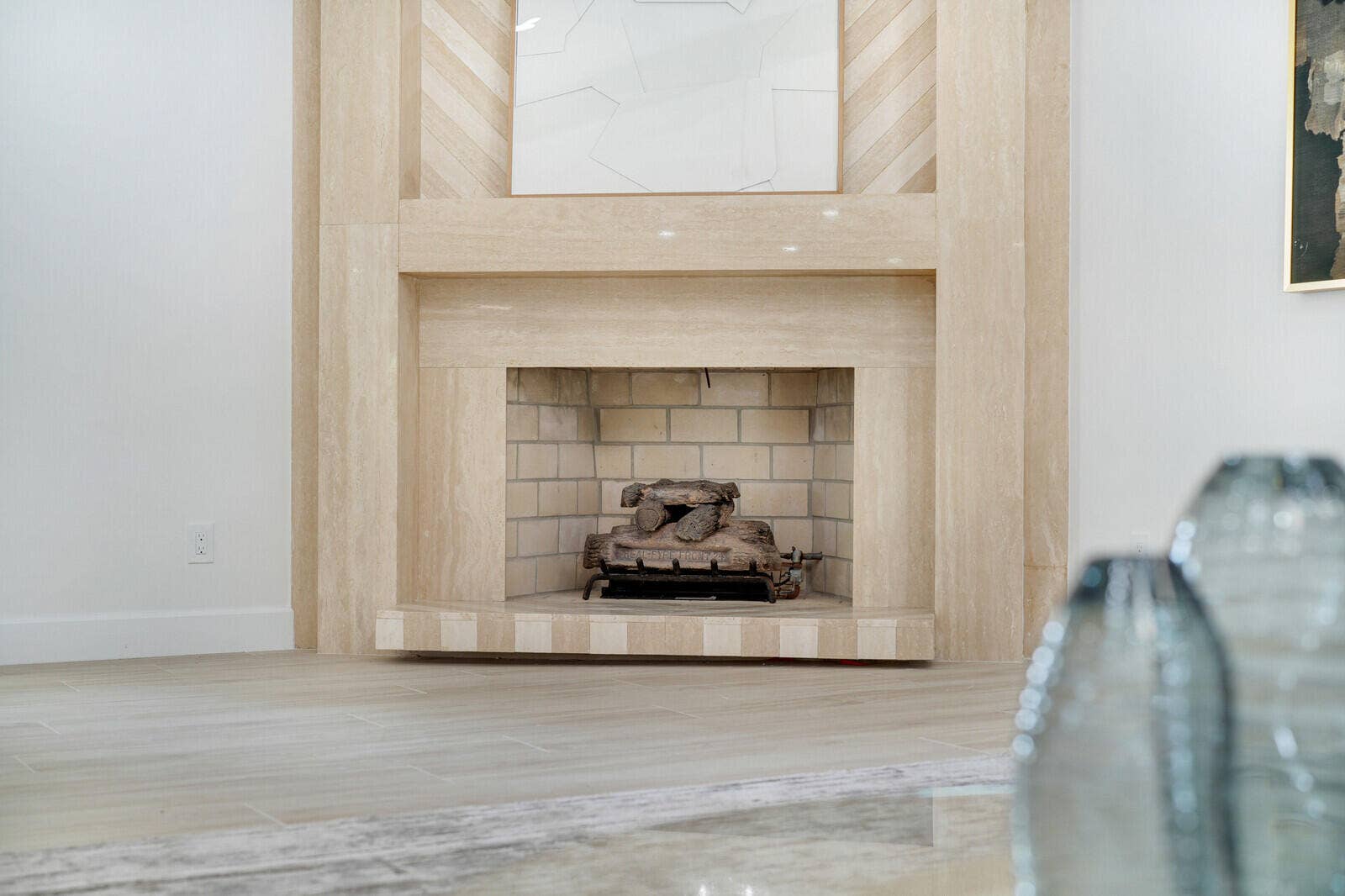 Marble fireplace