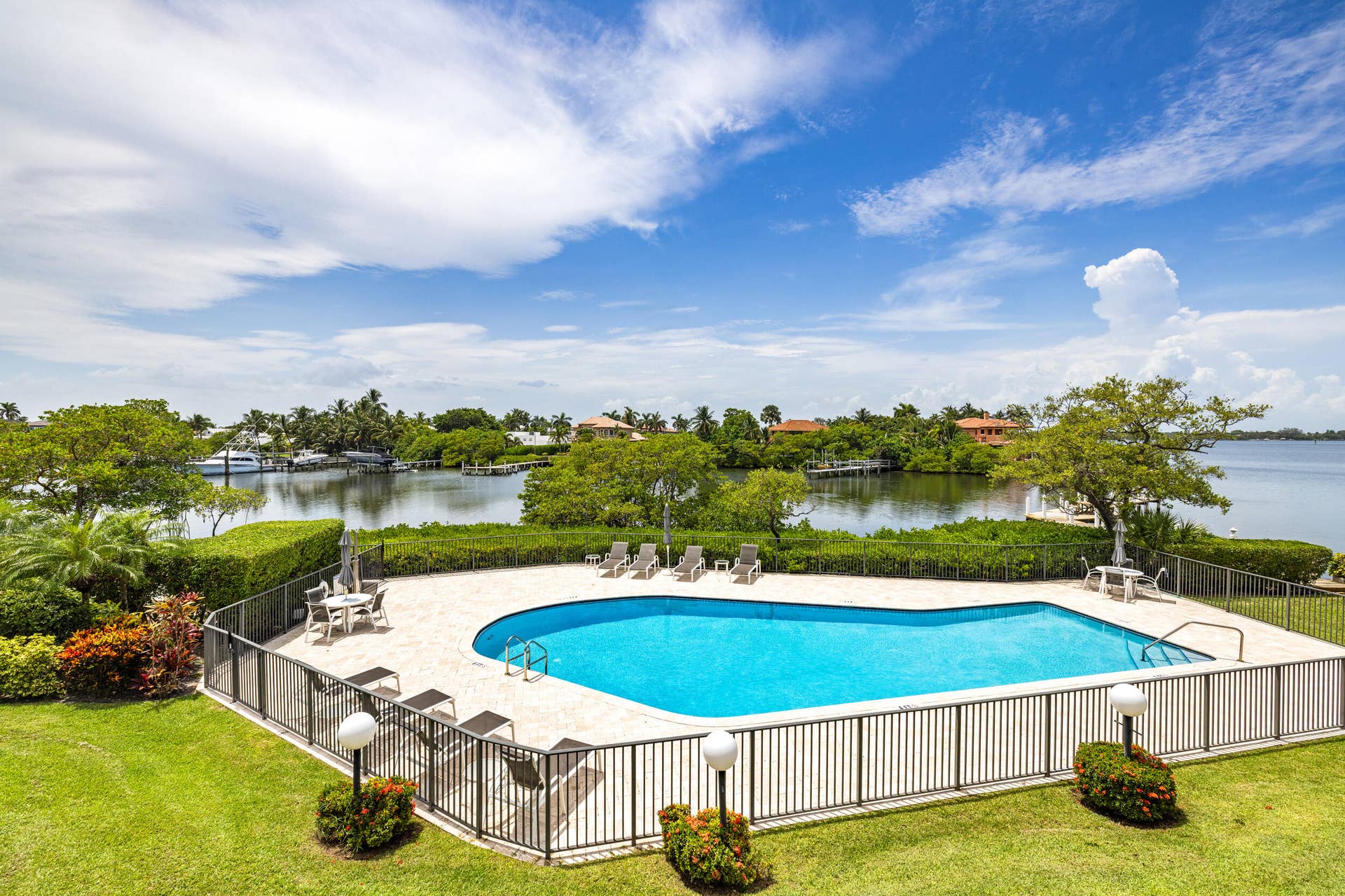 3474 S OCEAN Boulevard, #10, Palm Beach, FL 33480 Peaceful pool overlooking the intracoastal