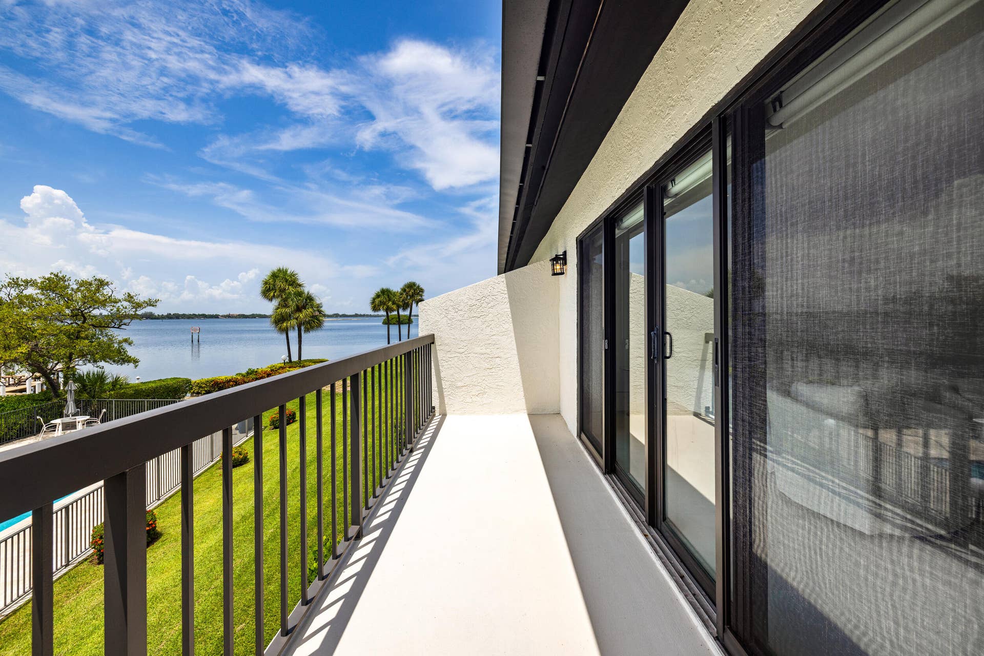 3474 S OCEAN Boulevard, #10, Palm Beach, FL 33480 Master bedroom deck w water views