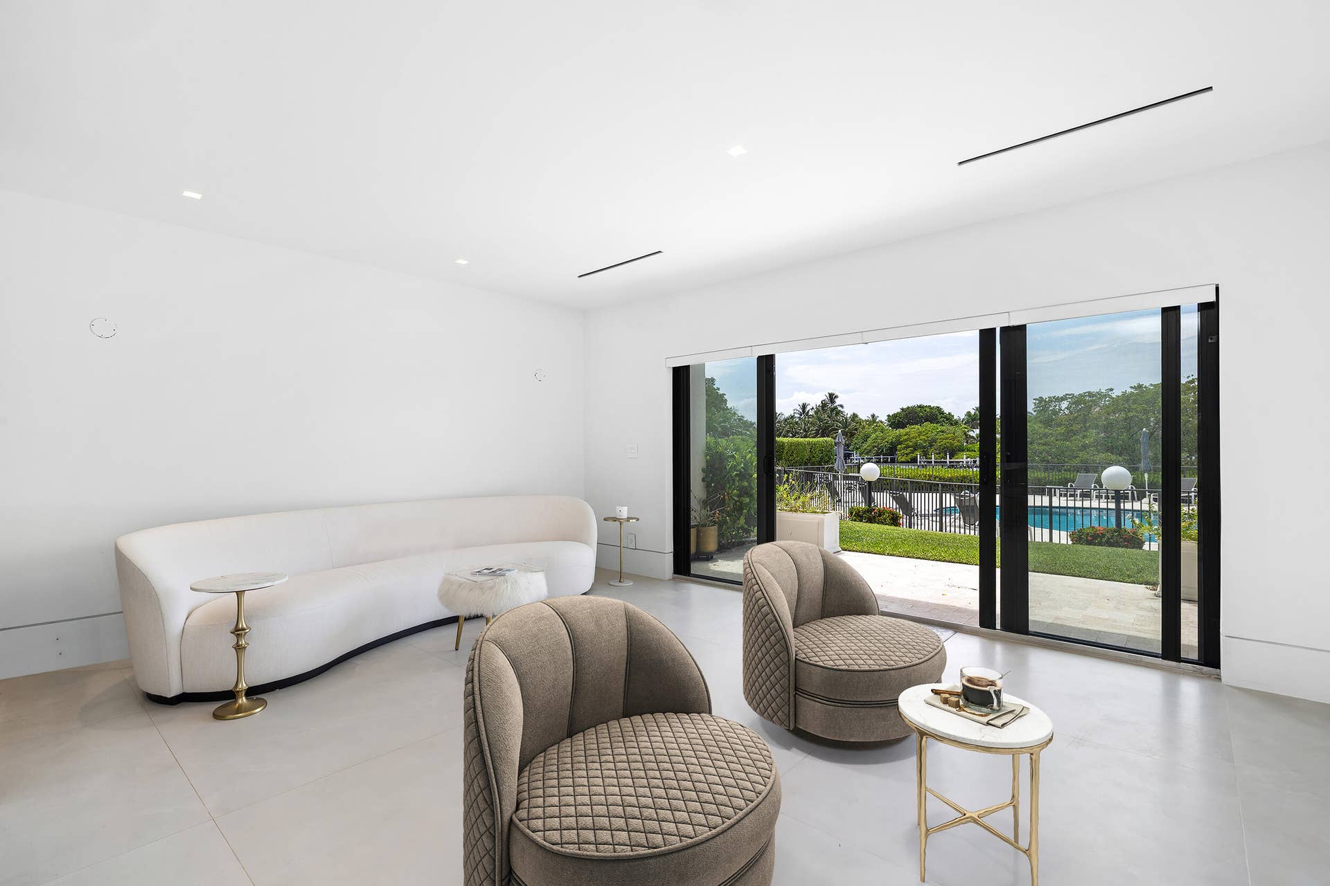 3474 S OCEAN Boulevard, #10, Palm Beach, FL 33480 Living room with intracoastal views
