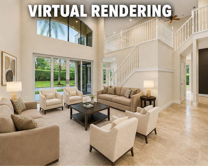 6966 Great Falls Circle, Boynton Beach, FL 33437 Formal Living Room Virtual Rendering
