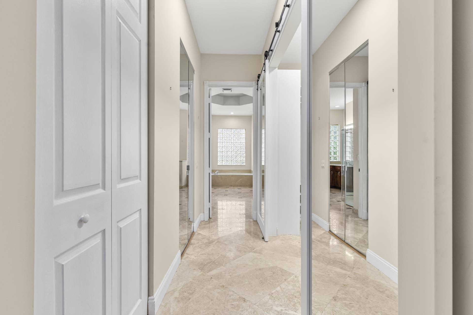 6966 Great Falls Circle, Boynton Beach, FL 33437 Hallway to Primary Closets