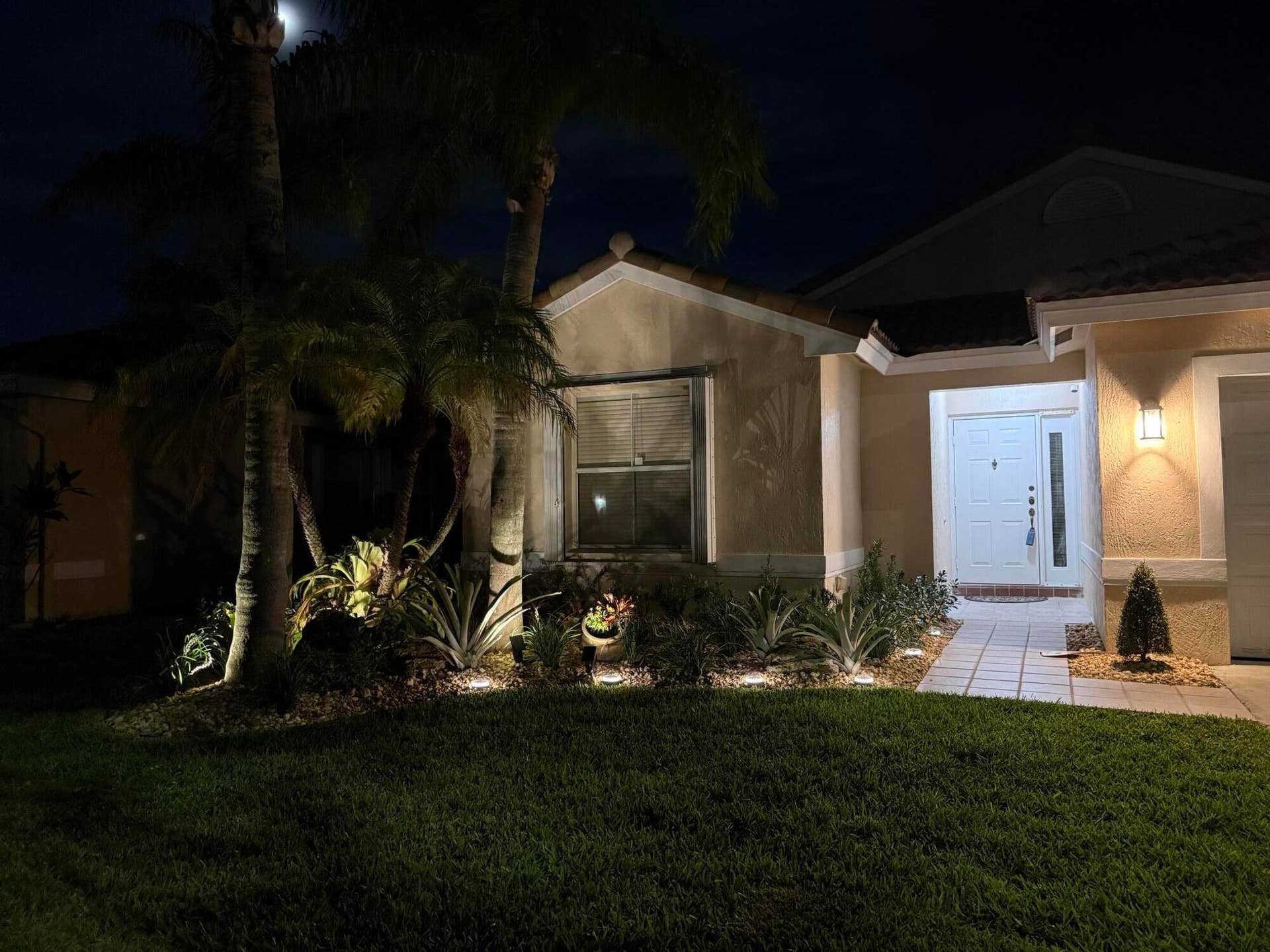 Krause night time front house