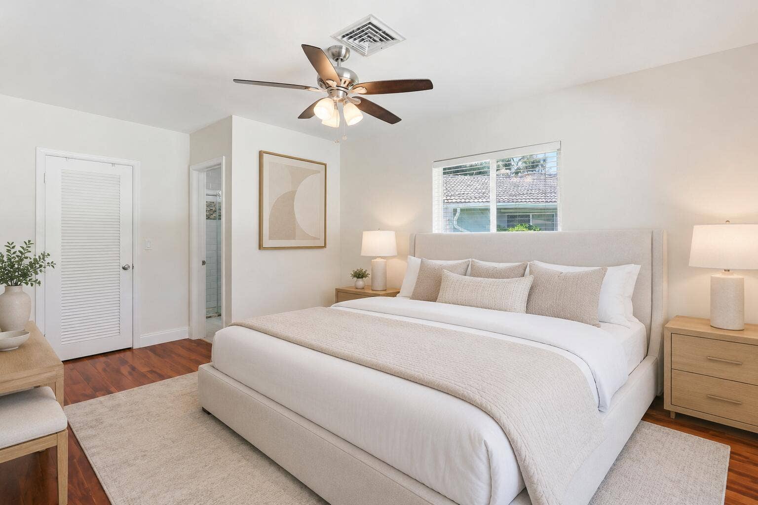 115 Orchard Ridge Lane, Boca Raton, FL 33431 Primary bedroom. (virtually staged for illustrative purposes; no permanent features or finishes have been altered)