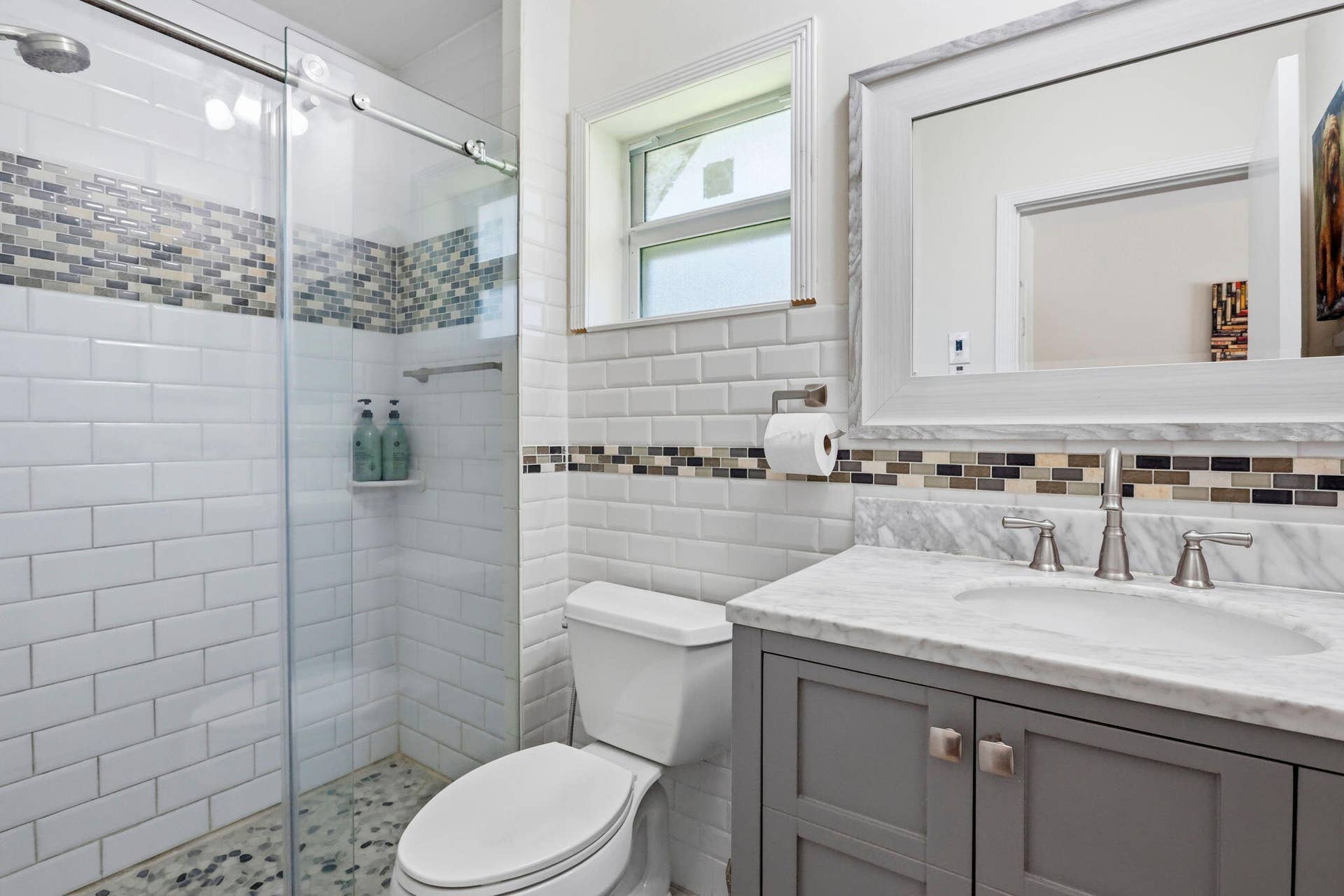 115 Orchard Ridge Lane, Boca Raton, FL 33431 Primary bathroom. (virtually staged for illustrative purposes; no permanent features or finishes have been altered)