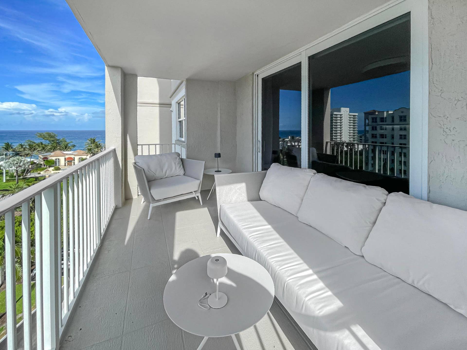3606 S OCEAN Boulevard, #905, Highland Beach, Highland Beach, FL 33487 comfortable outdoor furniture. Just relax and enjoy the views.