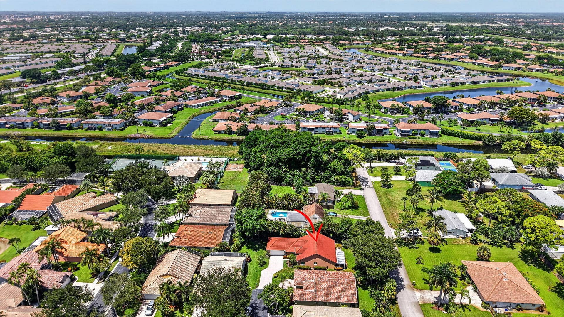 13275 ROYALE SABAL Court, Delray Beach, FL 33484 Aerial View