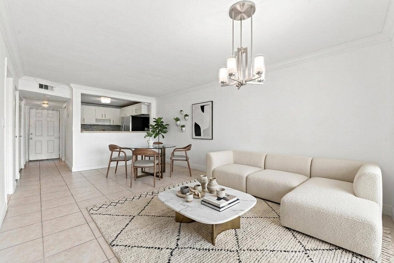 Living room Disclaimer- Virtually Staged