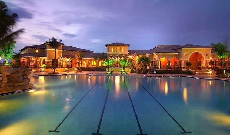 12390 NW 78th Manor, Parkland, FL 33076 A view of the lap area of the pool at "Plaza Del Largo"the larger clubhouse heated pool, Its very large with lots of fun and its never too cold to swim at Heron Bay community pool,