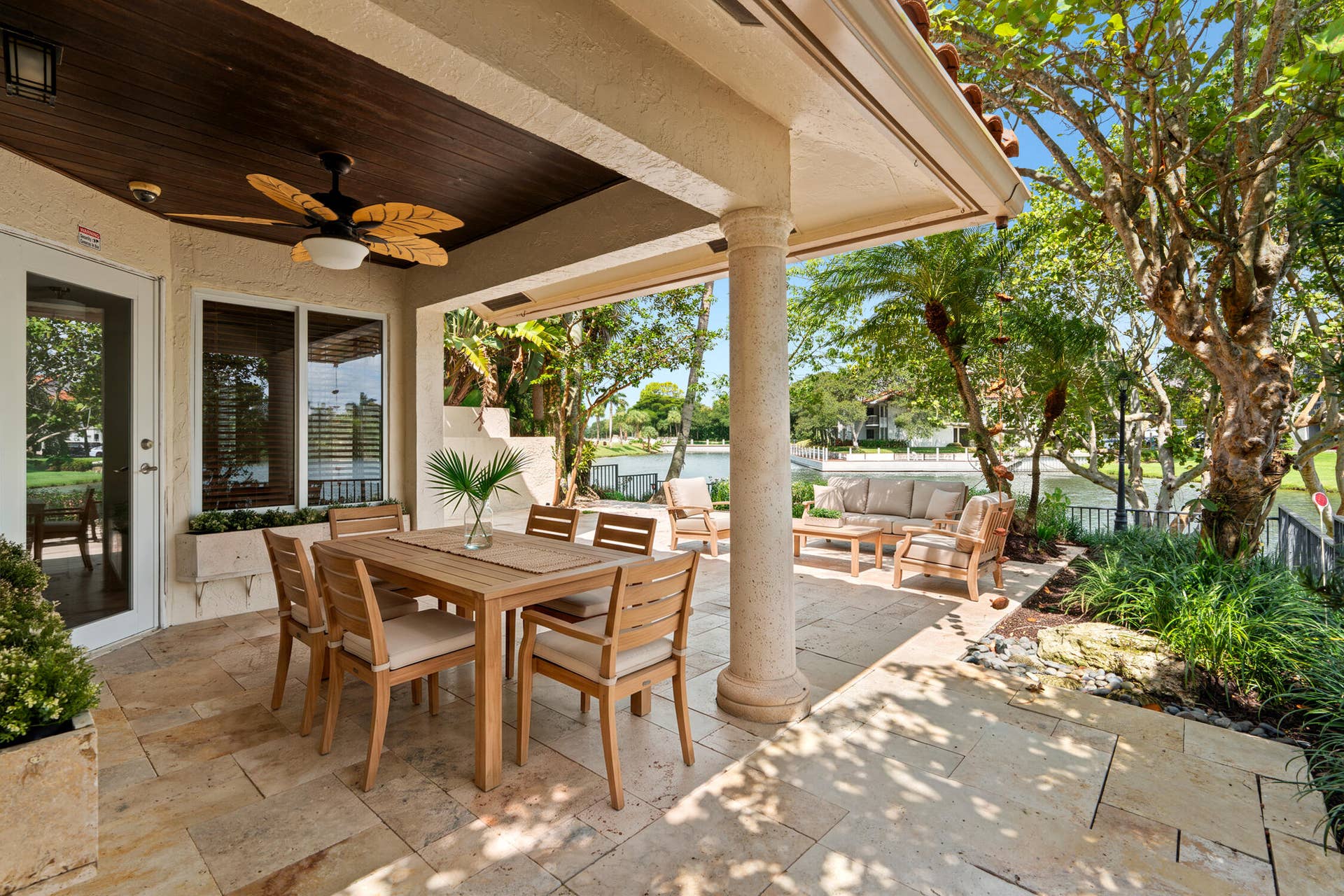 Outside covered area for dining