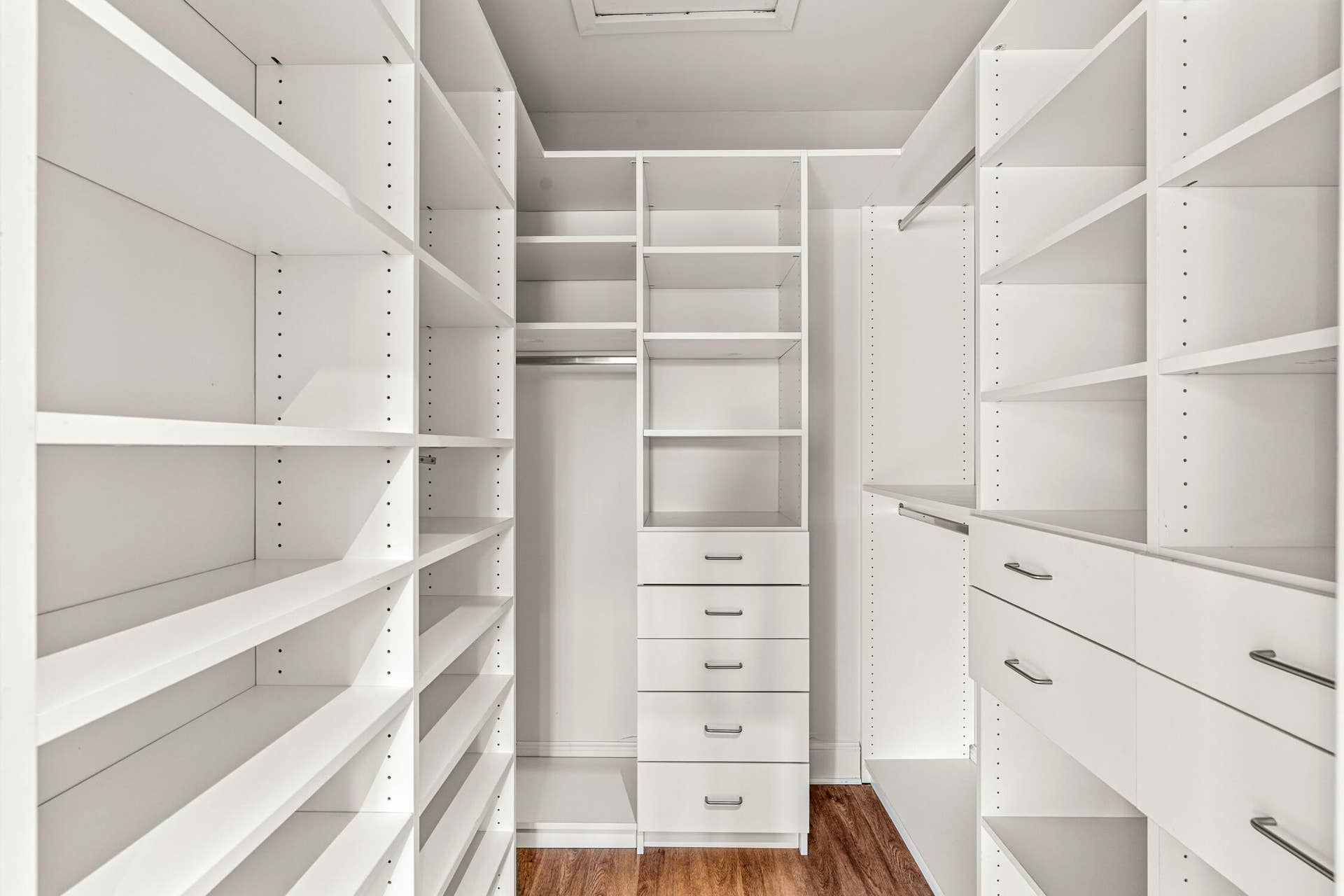 The master bedroom walk-in closet
